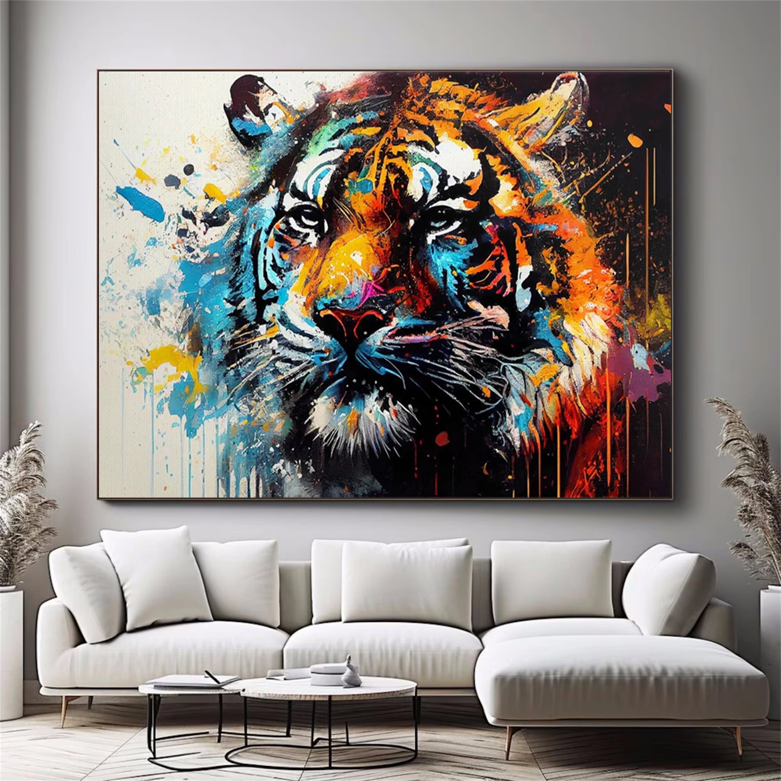 Colorful Abstract Animal Wall Art #AL085