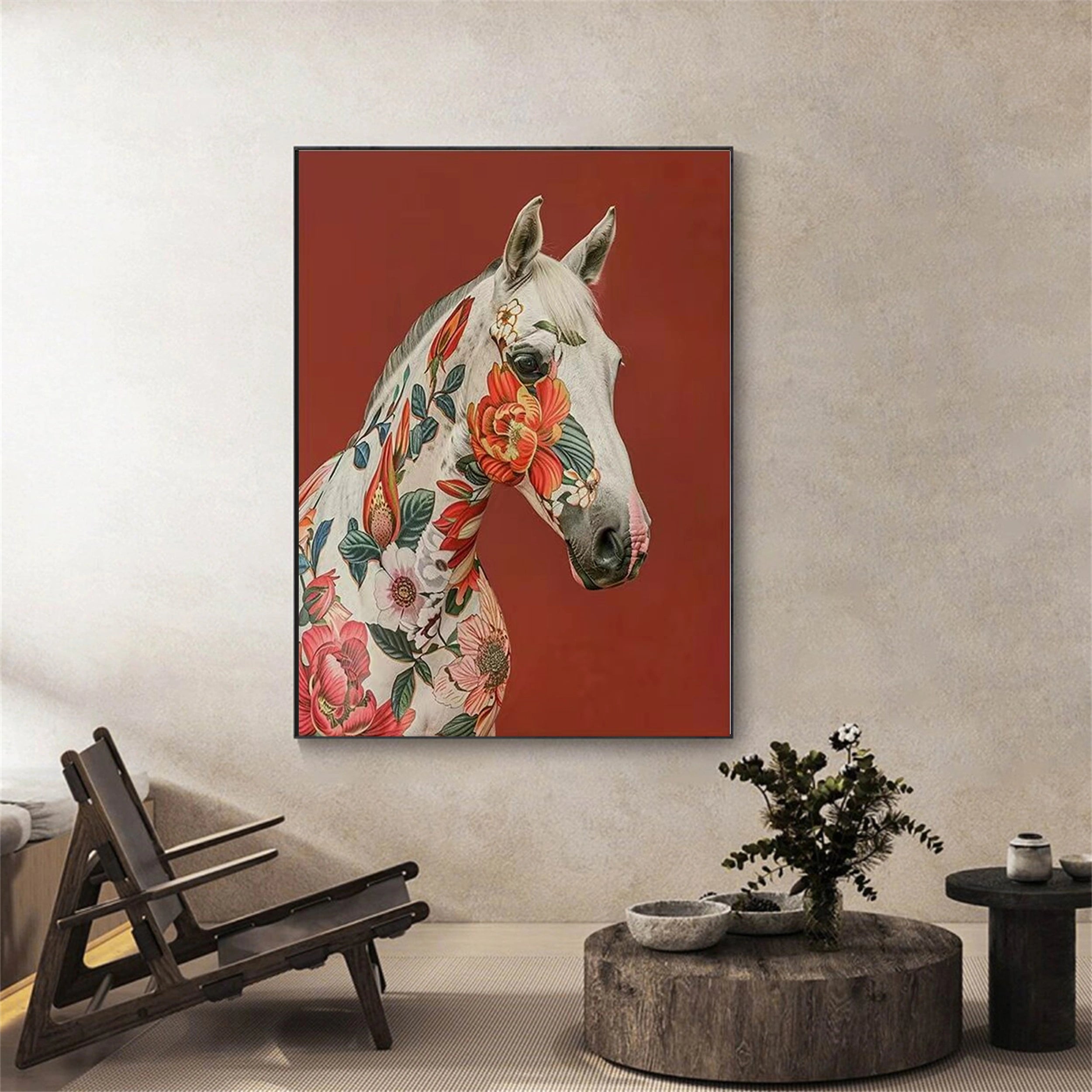 Colorful Horse Abstract Animal Wall Art #AL018