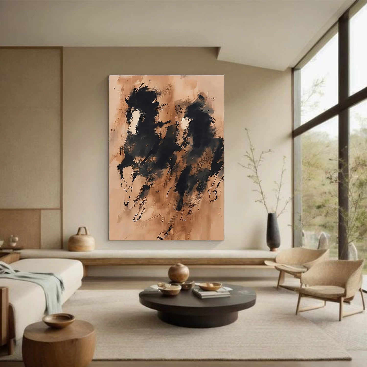 Abstract Animal Horse Wall Art #AL170