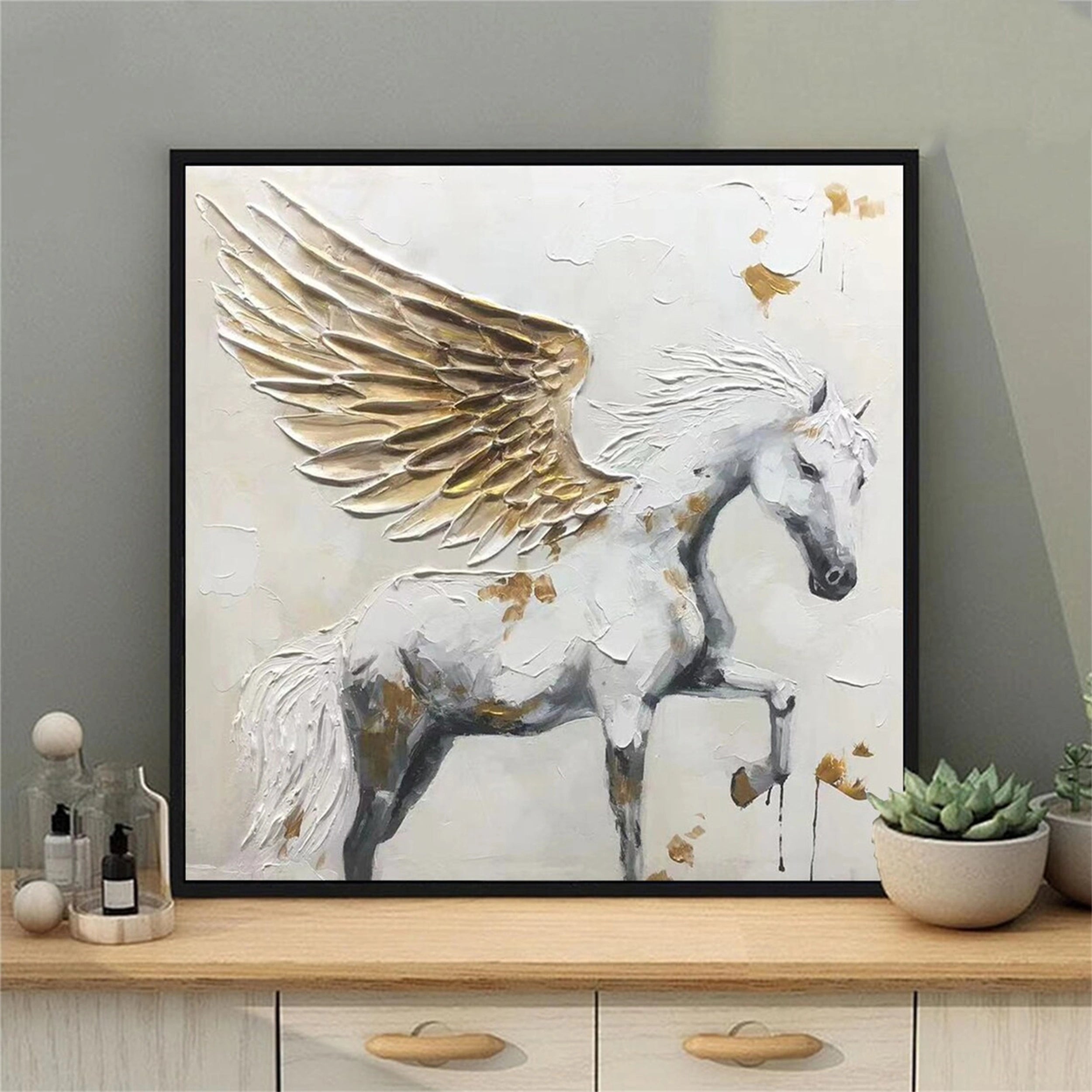 Colorful Horse Abstract Animal Wall Art #AL029