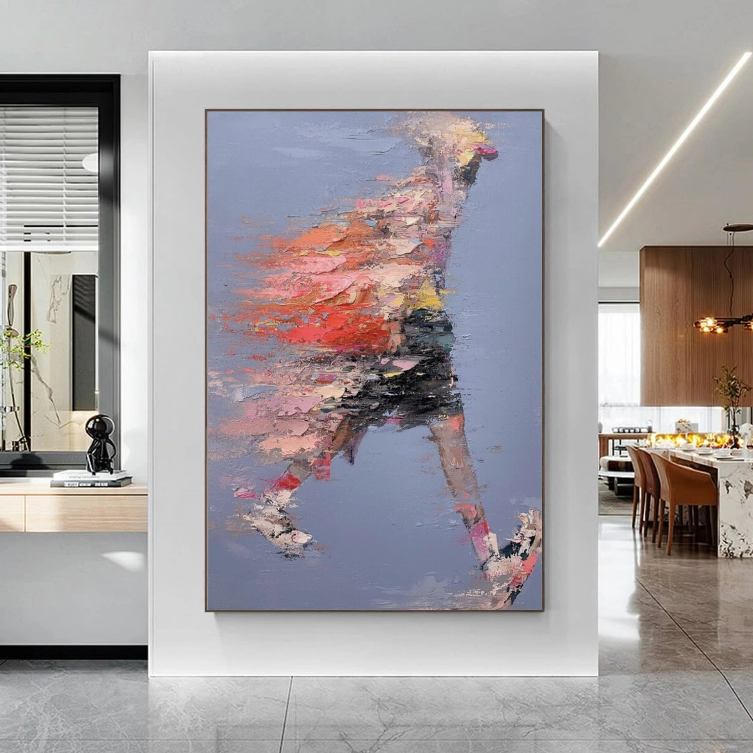 Abstract Portrait Textured Wall Art #AP073