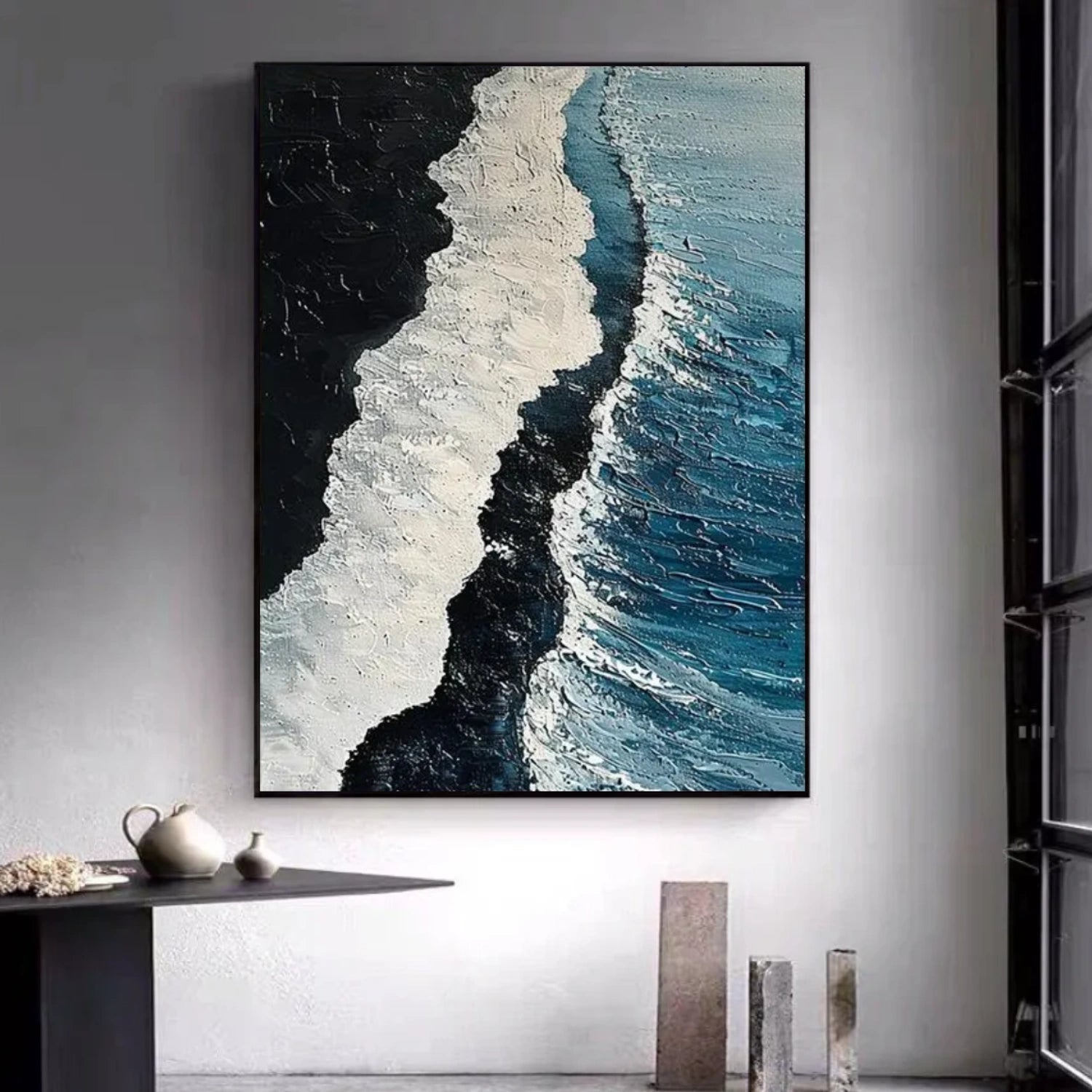 Sea & Sky Abstract Textured Wall Art #MS173
