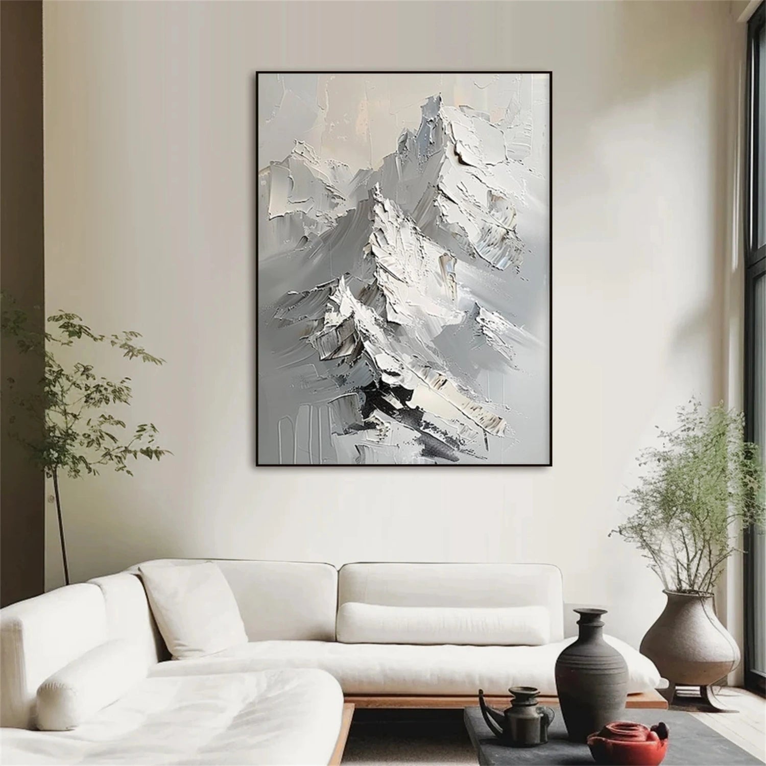 Minimalist Mountain Textured Canvas Art #MM332