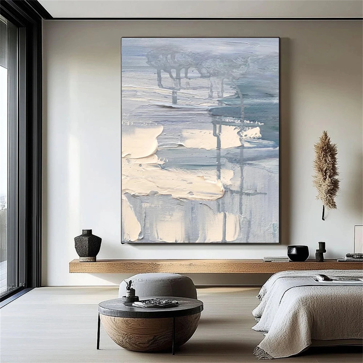 White Minimalistic Textured Art #MM242