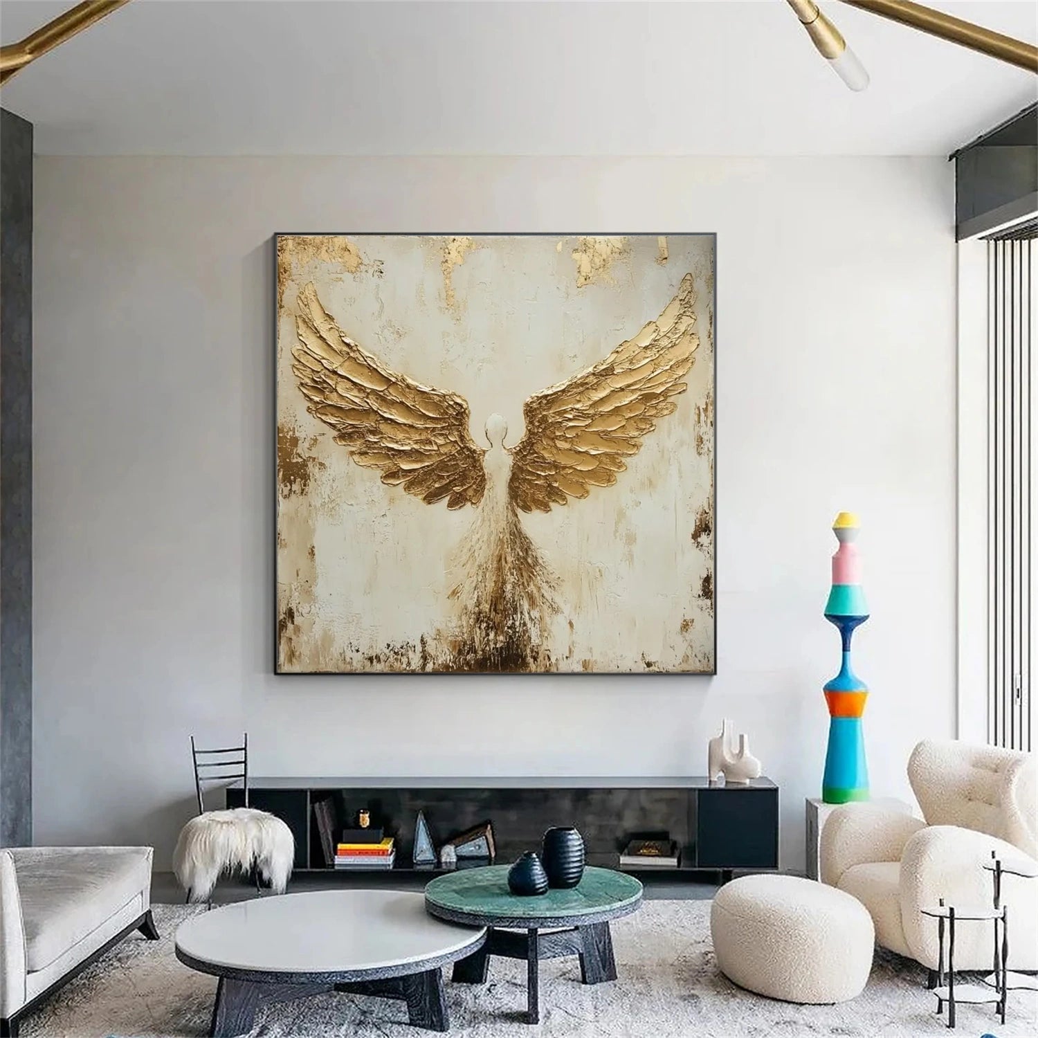 Abstract Angel Wing Textured Painting #AP045