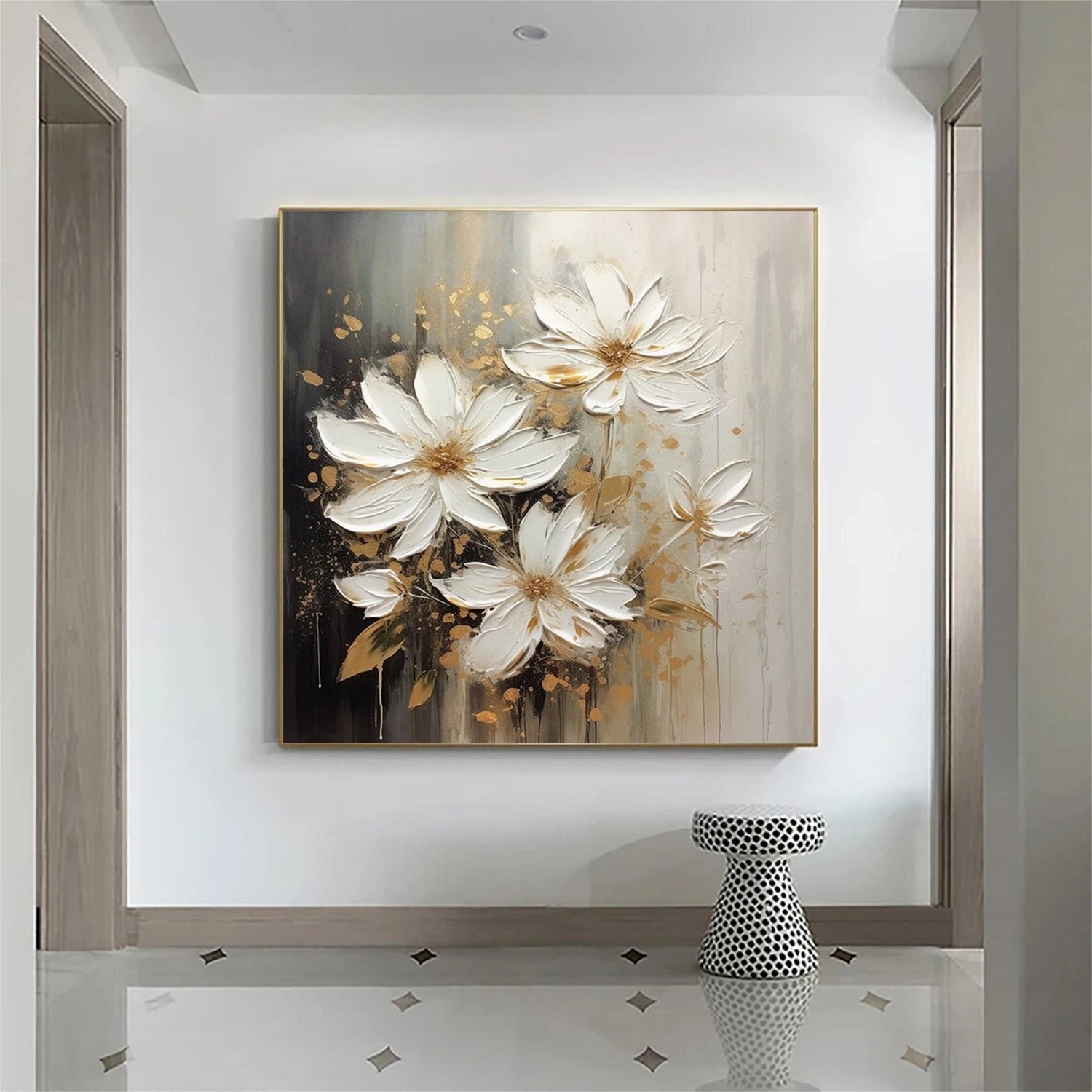 Flower & Tree Abstract Textured Wall Art #ML107