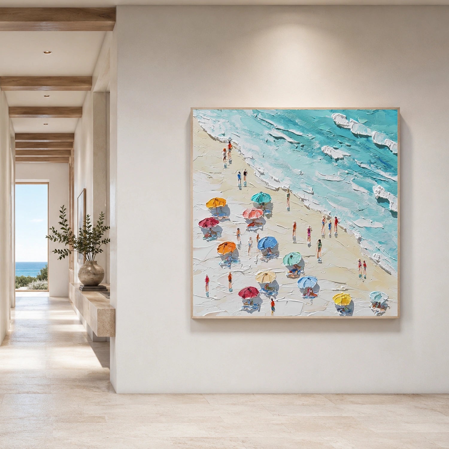 Sea & Sky Abstract Textured Wall Art #MS333