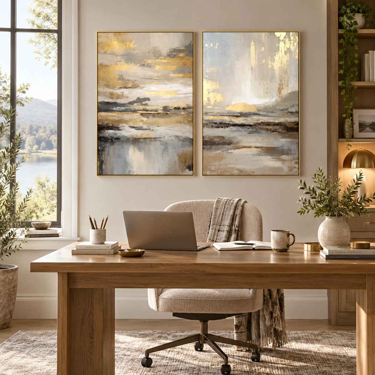 Abstract Canvas Art Set of 2 #WS1215