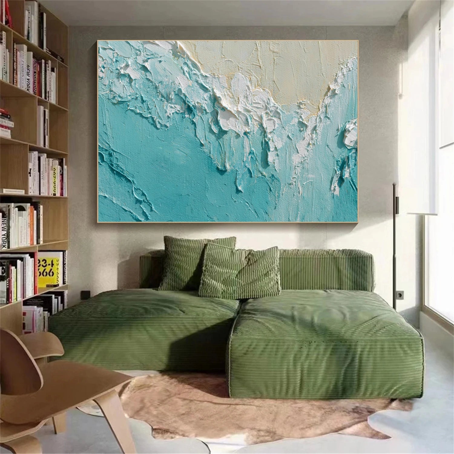 Sea & Sky Abstract Textured Wall Art #MS151