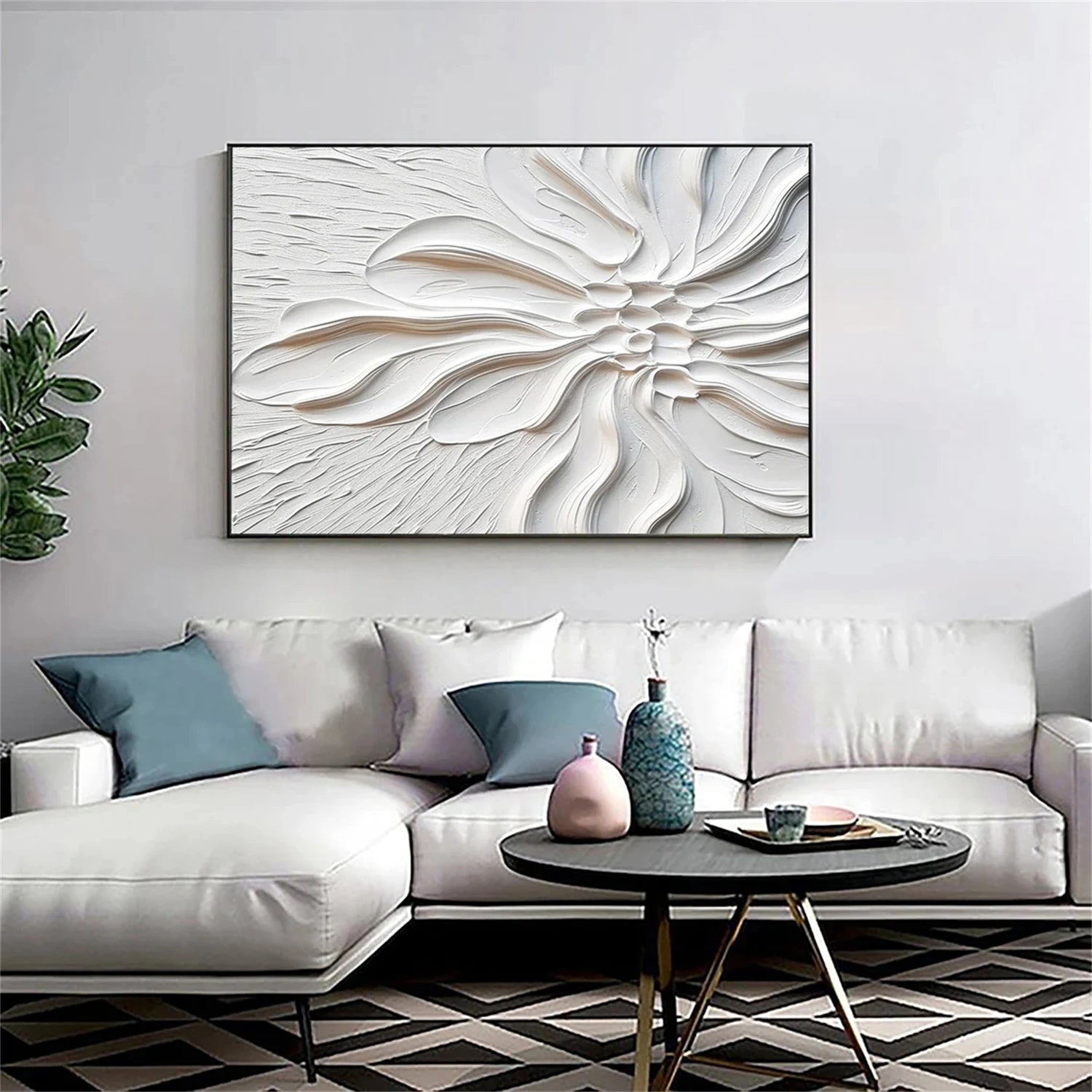 Flower & Tree Abstract Textured Wall Art #ML057