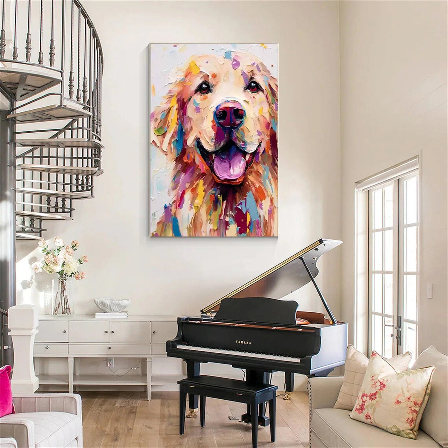 Abstract Animal Dog Wall Art #AL111