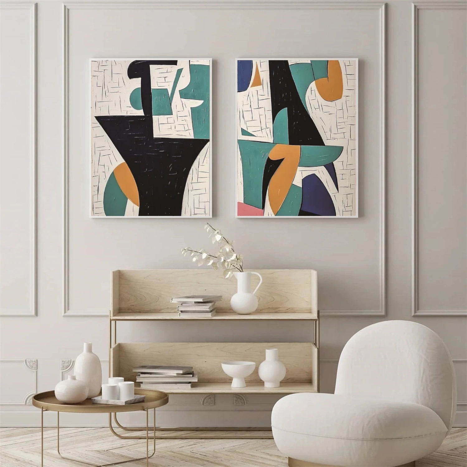 Abstract Canvas Art Set of 2 #WS730