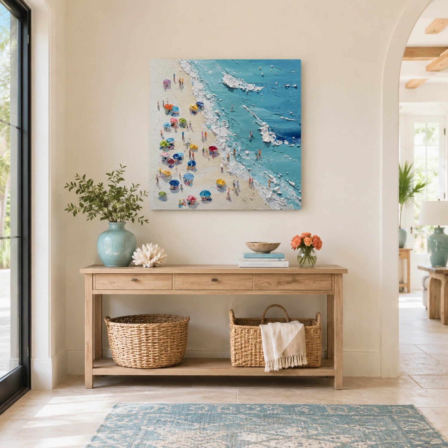 Sea & Sky Abstract Textured Wall Art #MS326