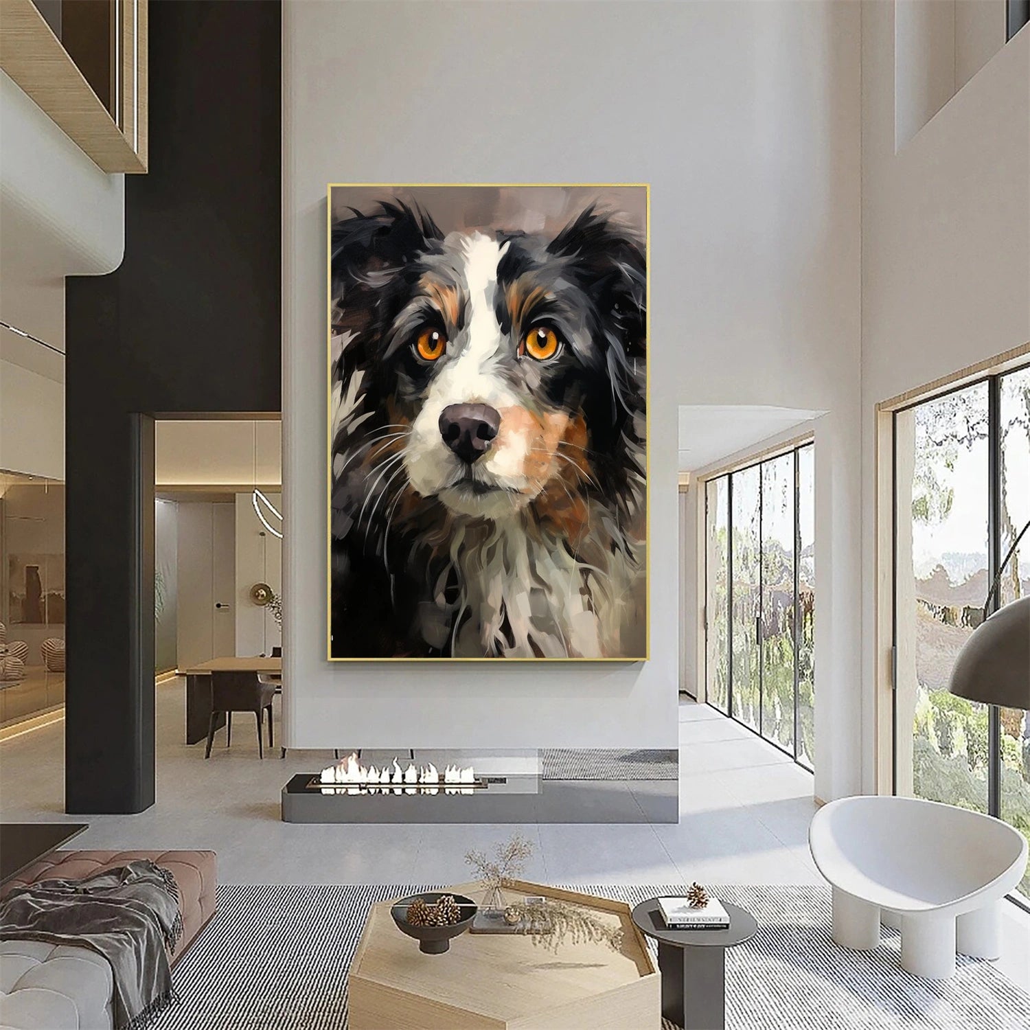 Abstract Animal Dog Wall Art #AL100