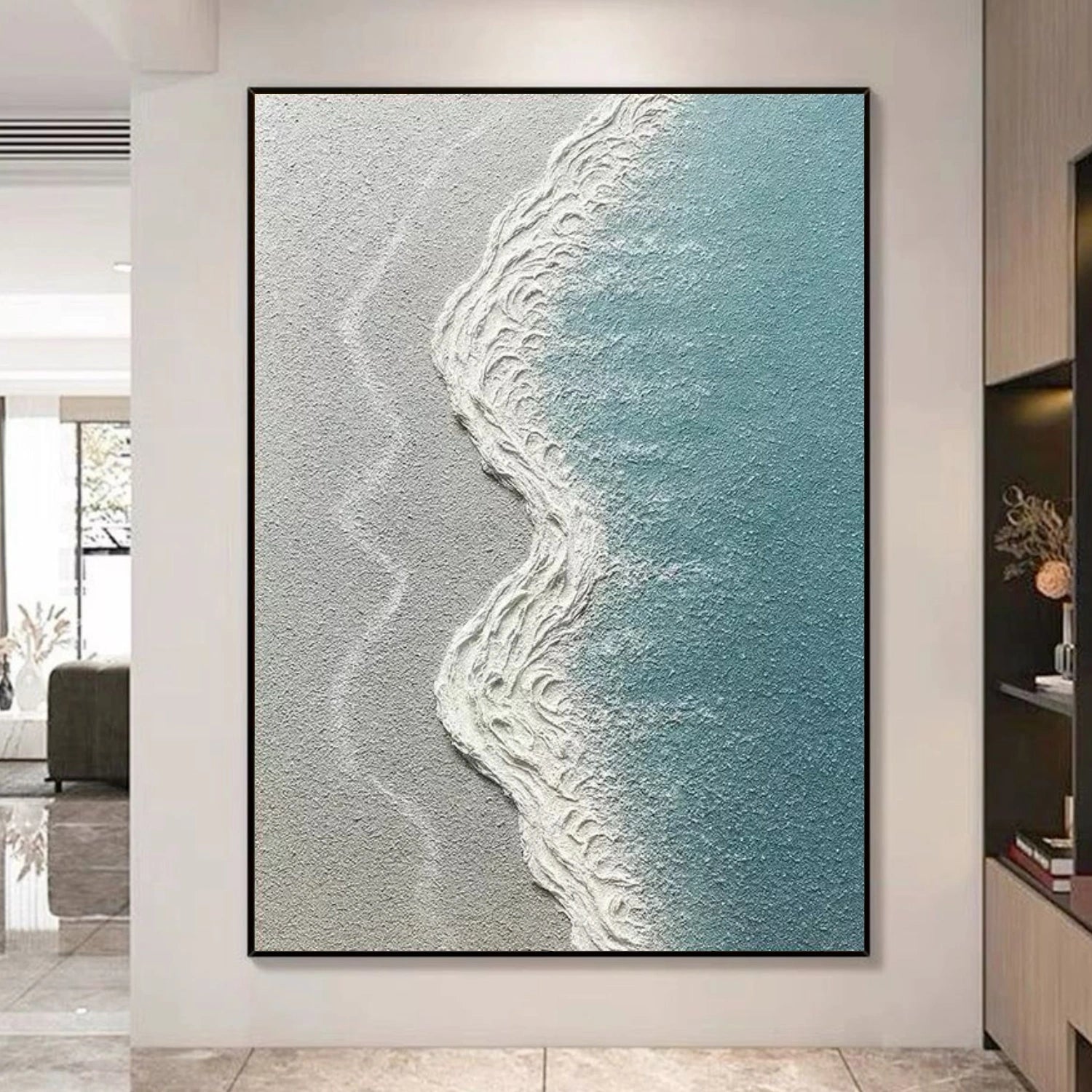 Sea & Sky Abstract Textured Wall Art #MS171