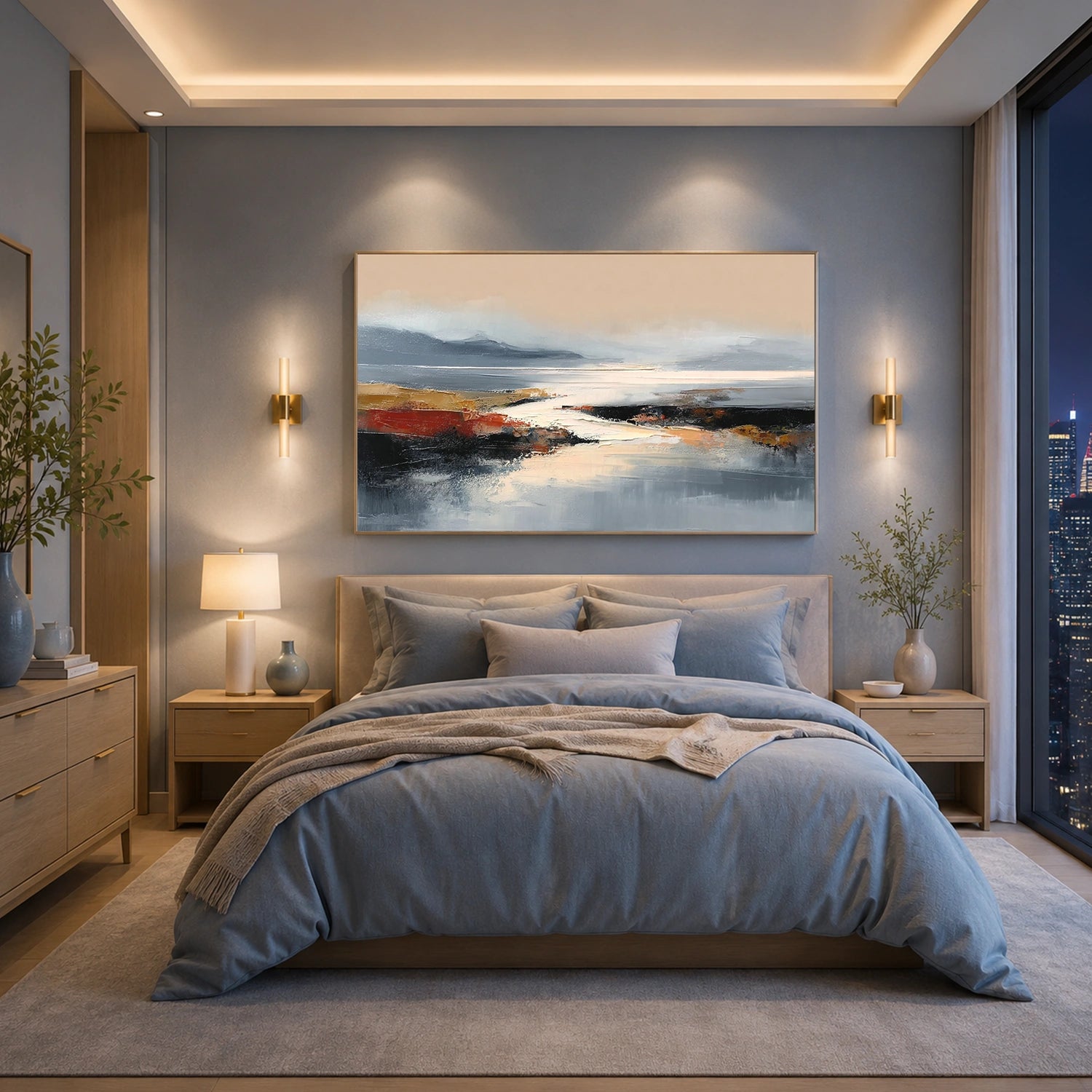 Sea & Sky Abstract Wall Art #MS344