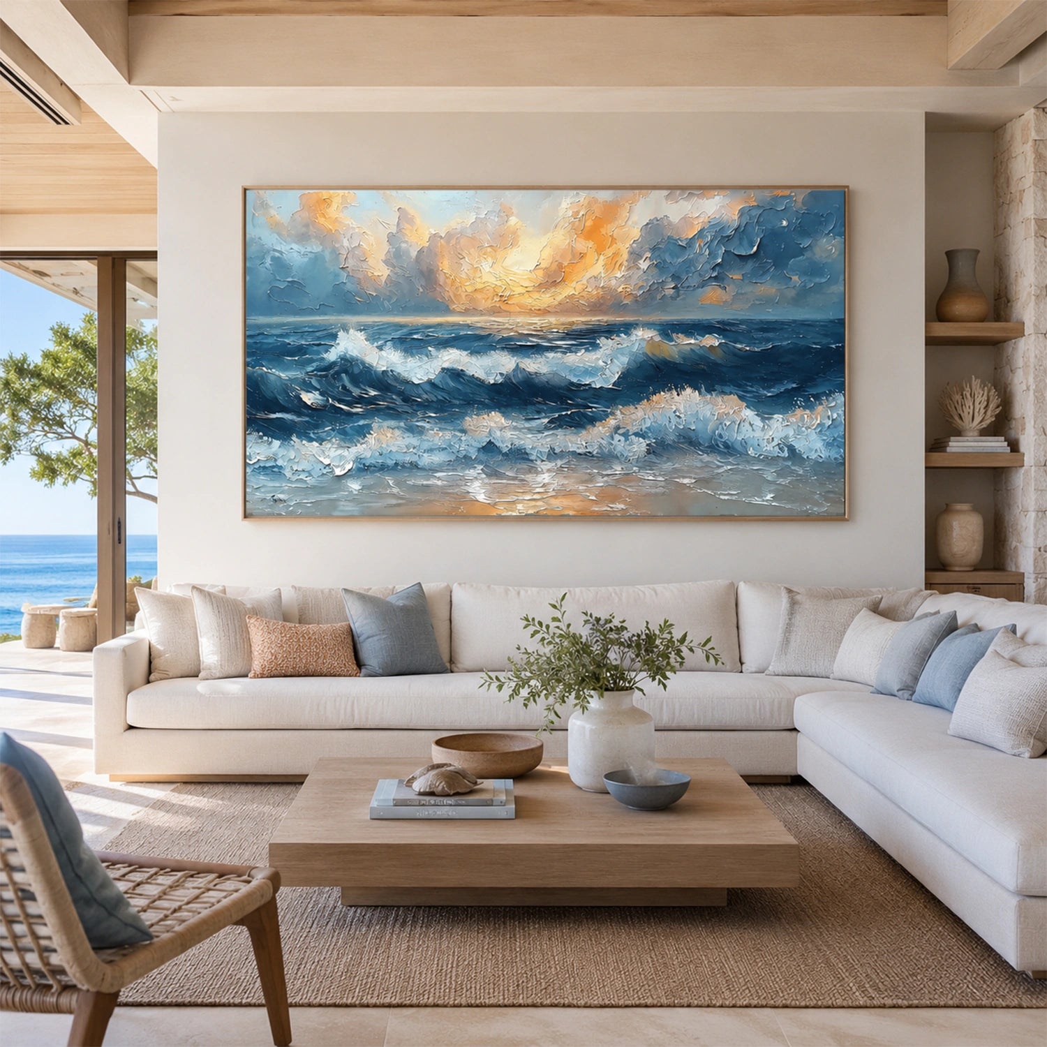 Sea & Sky Abstract Wall Art #MS353