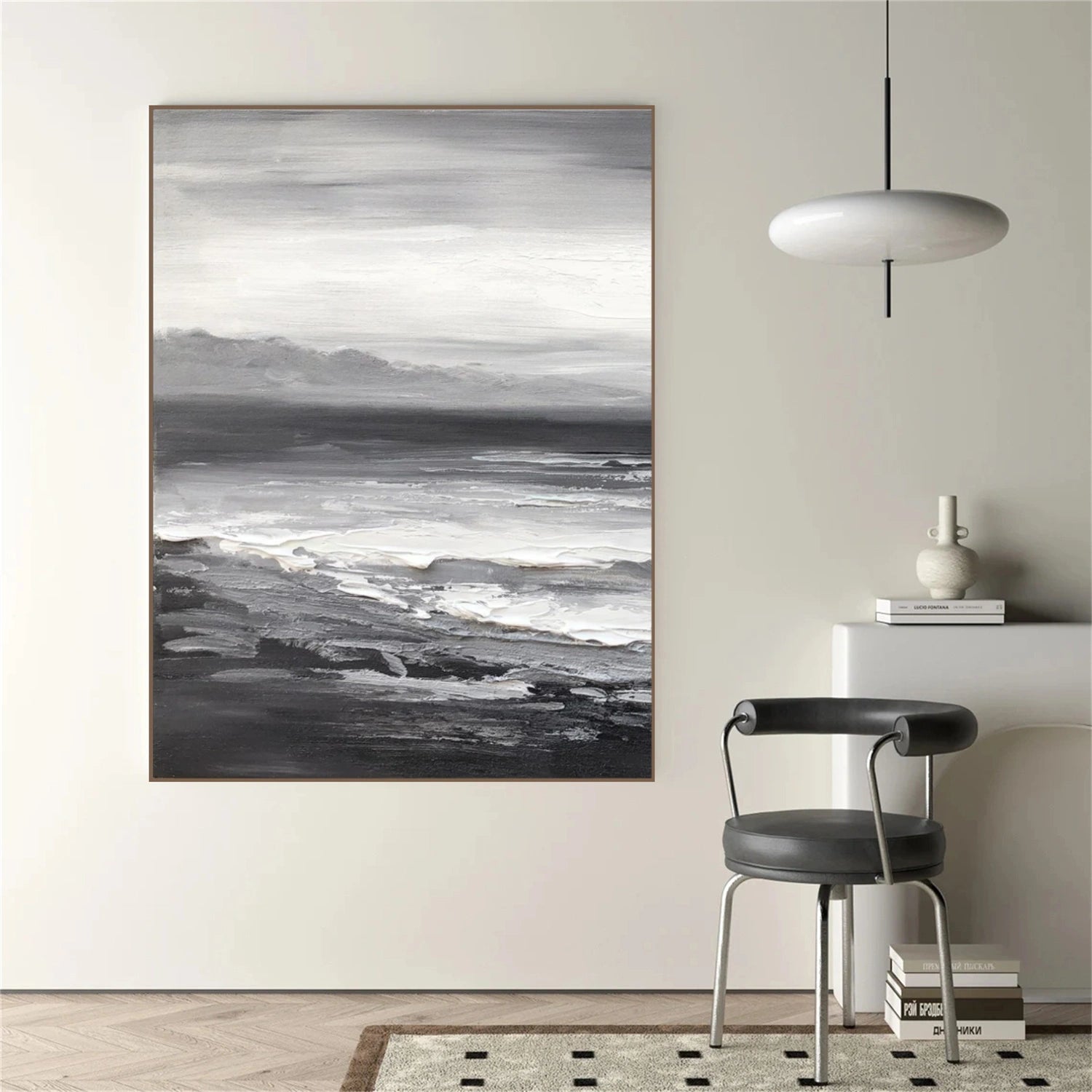 Sea & Sky Abstract Textured Wall Art #MS176