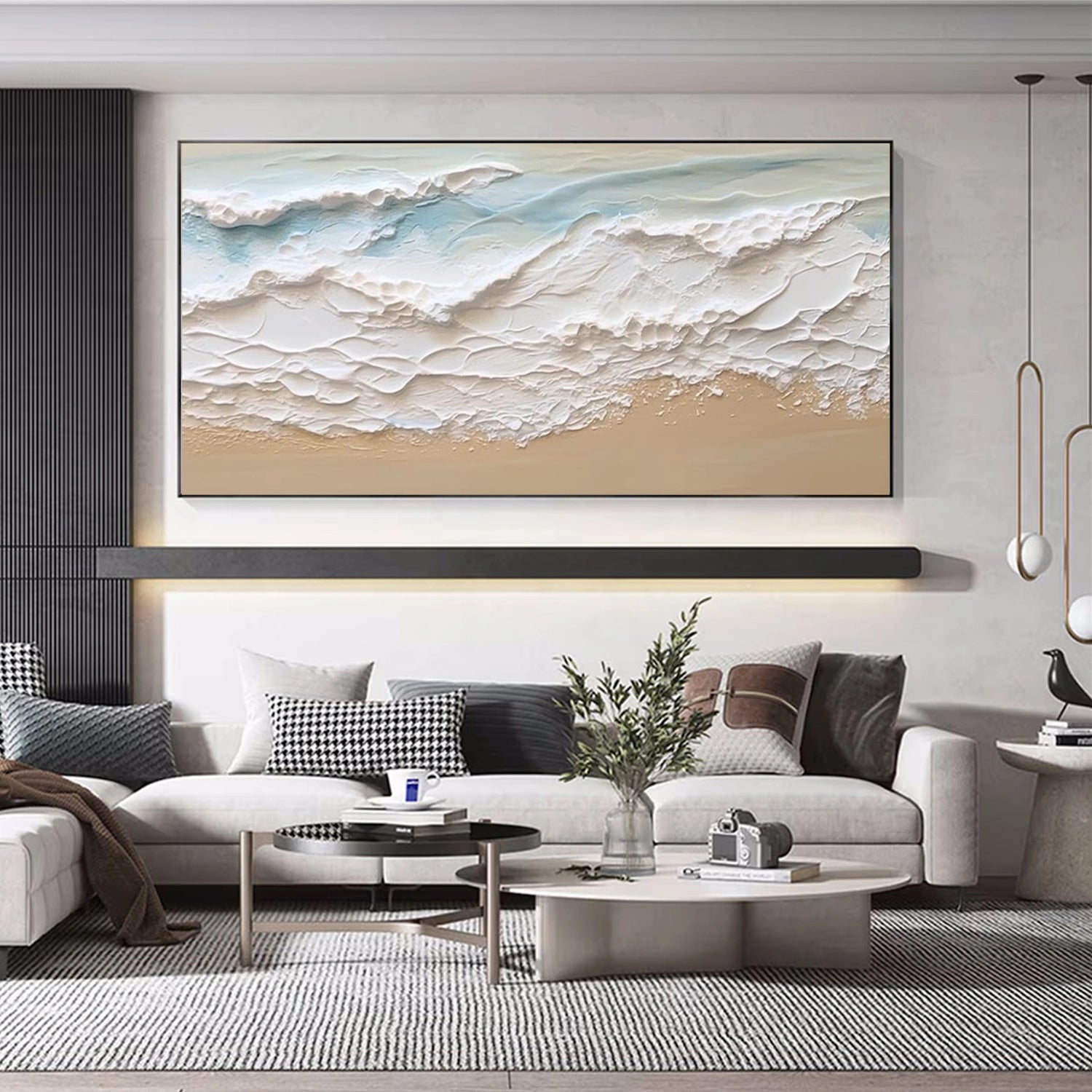 Sea & Sky Abstract Textured Wall Art #MS147