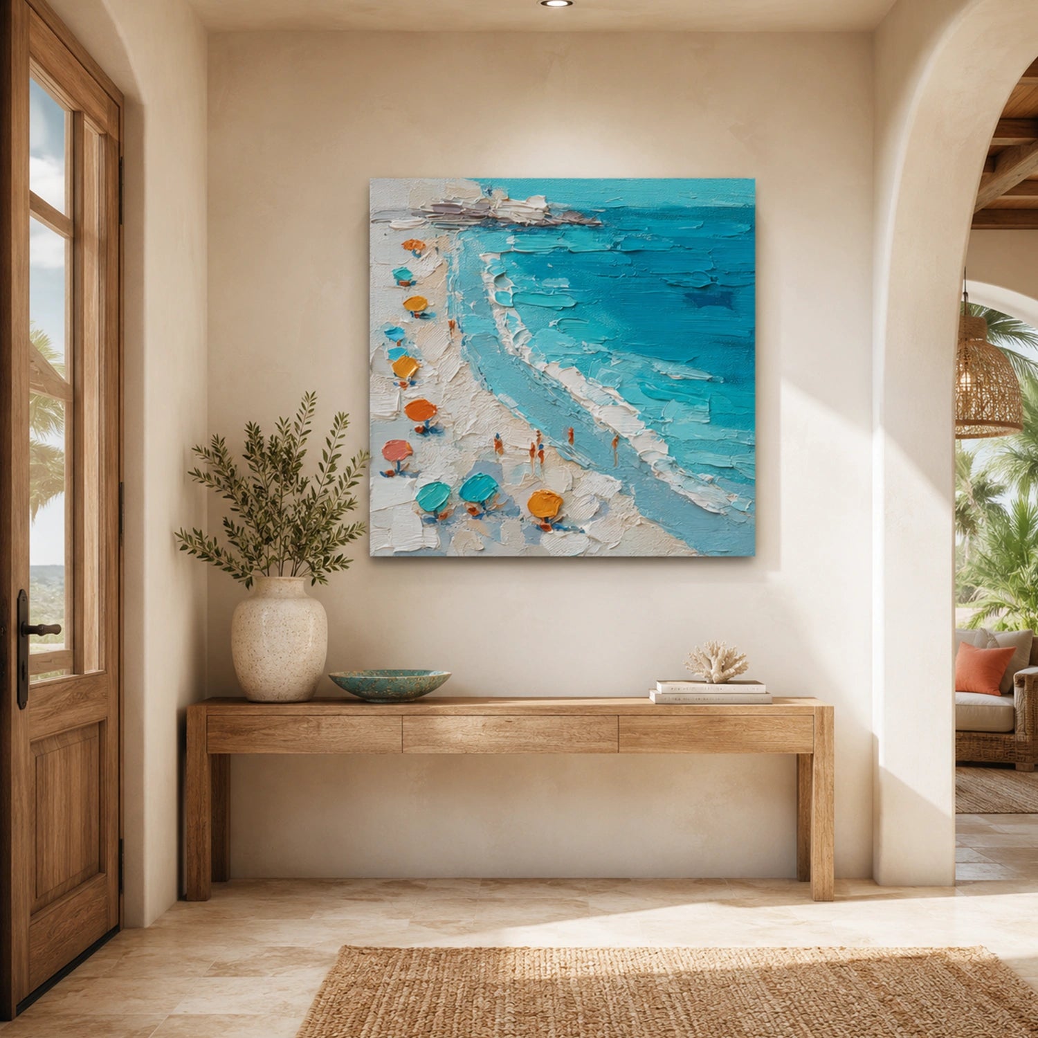 Sea & Sky Abstract Textured Wall Art #MS322