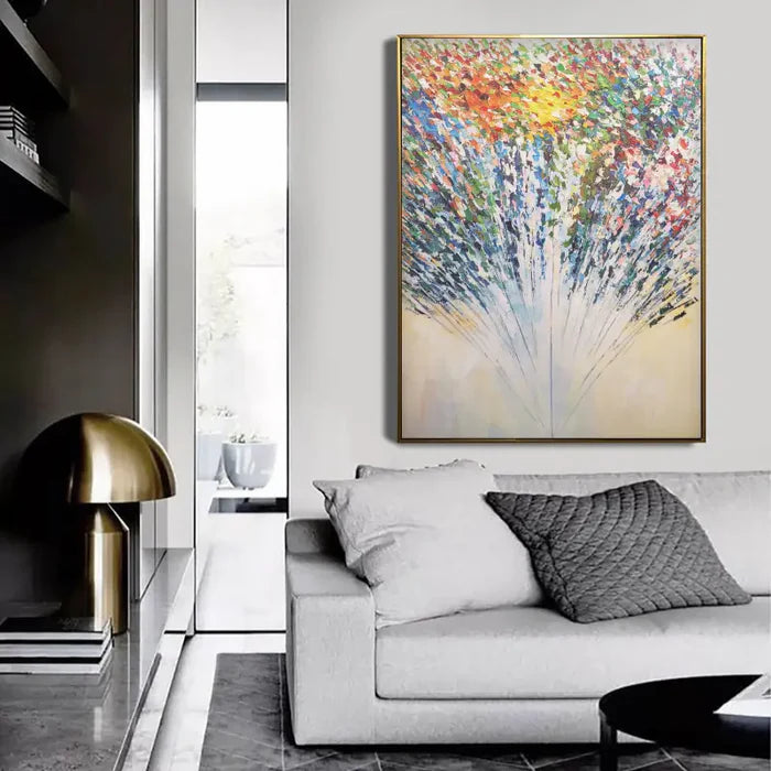 Colorful Flower & Tree Abstract Wall Art #ML005