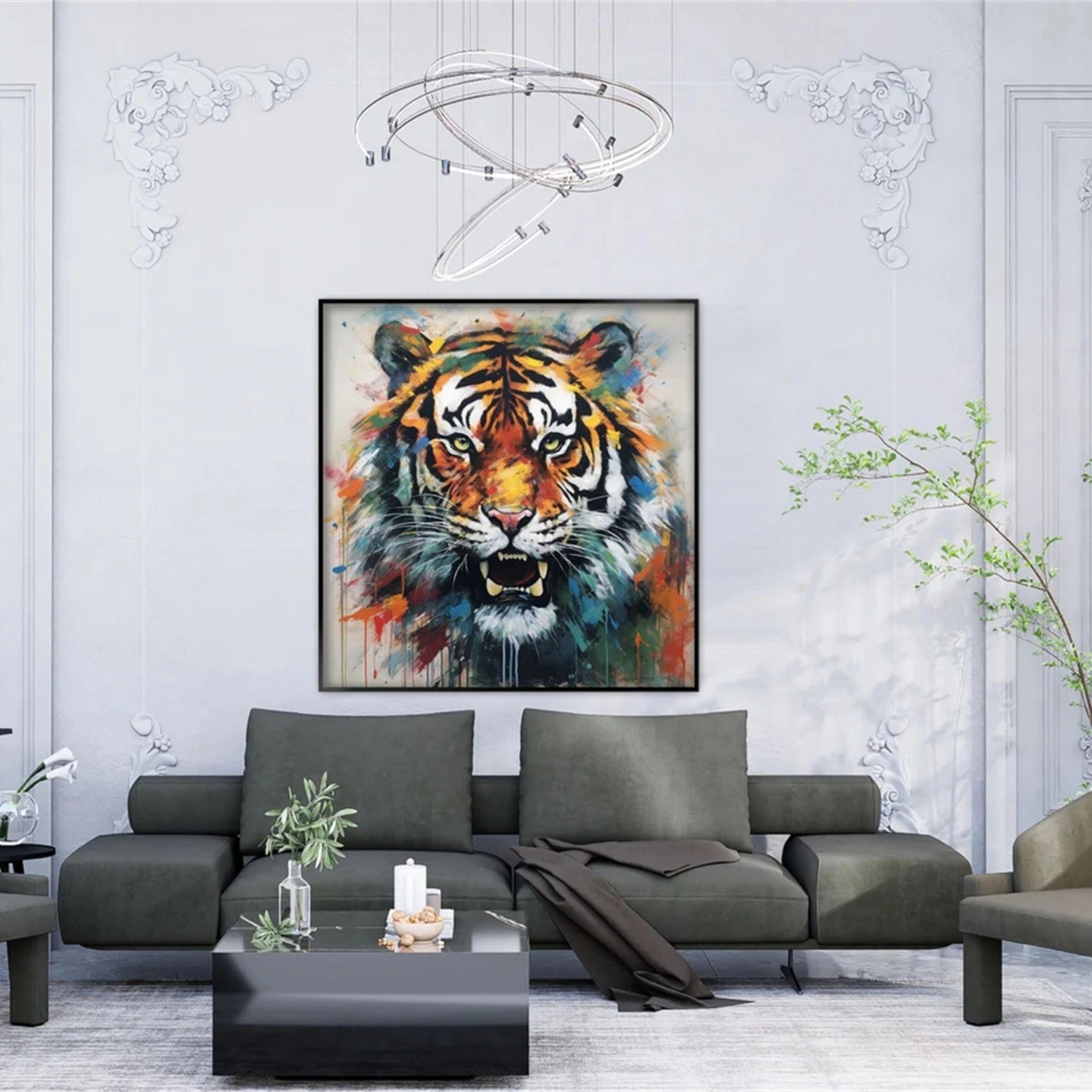 Colorful Abstract Animal Wall Art #AL084