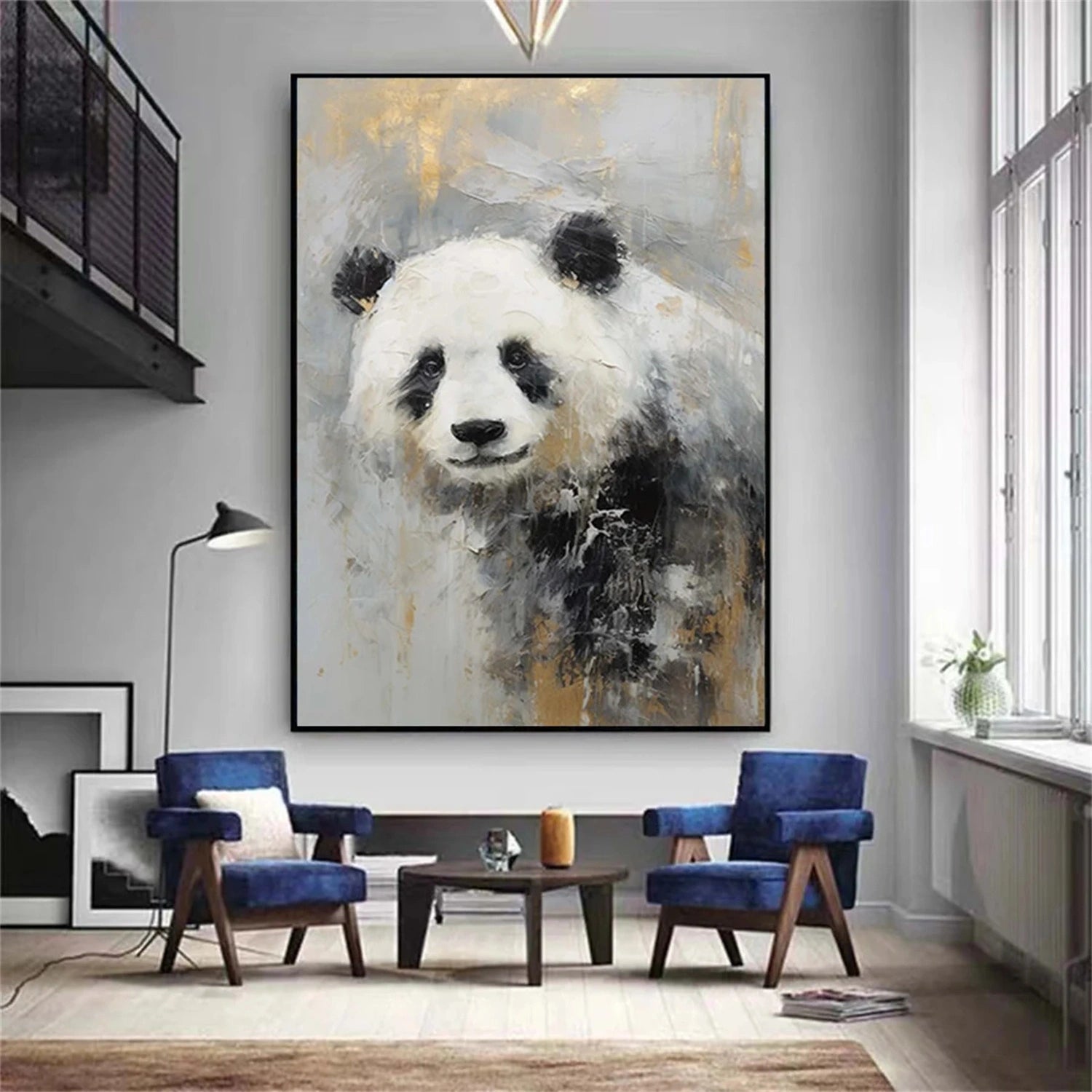 Black and White Abstract Animal Wall Art #AL064