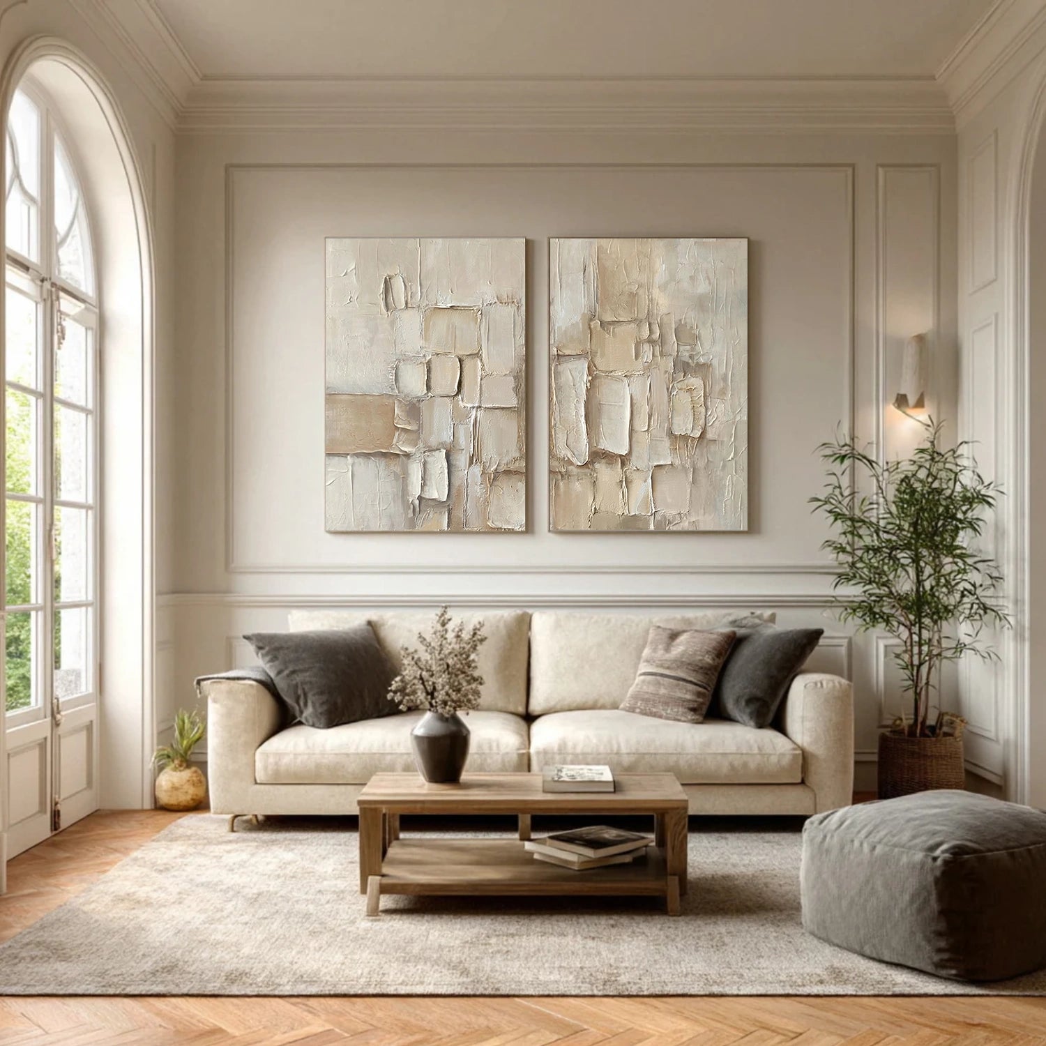 Abstract Textured Canvas Art Set of 2 #WS823