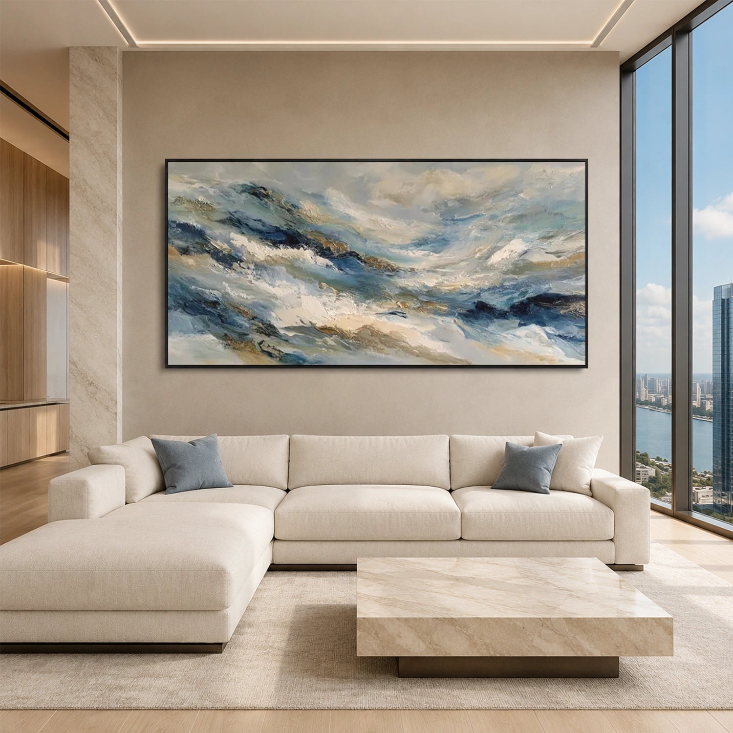 Sea & Sky Abstract Wall Art #MS361