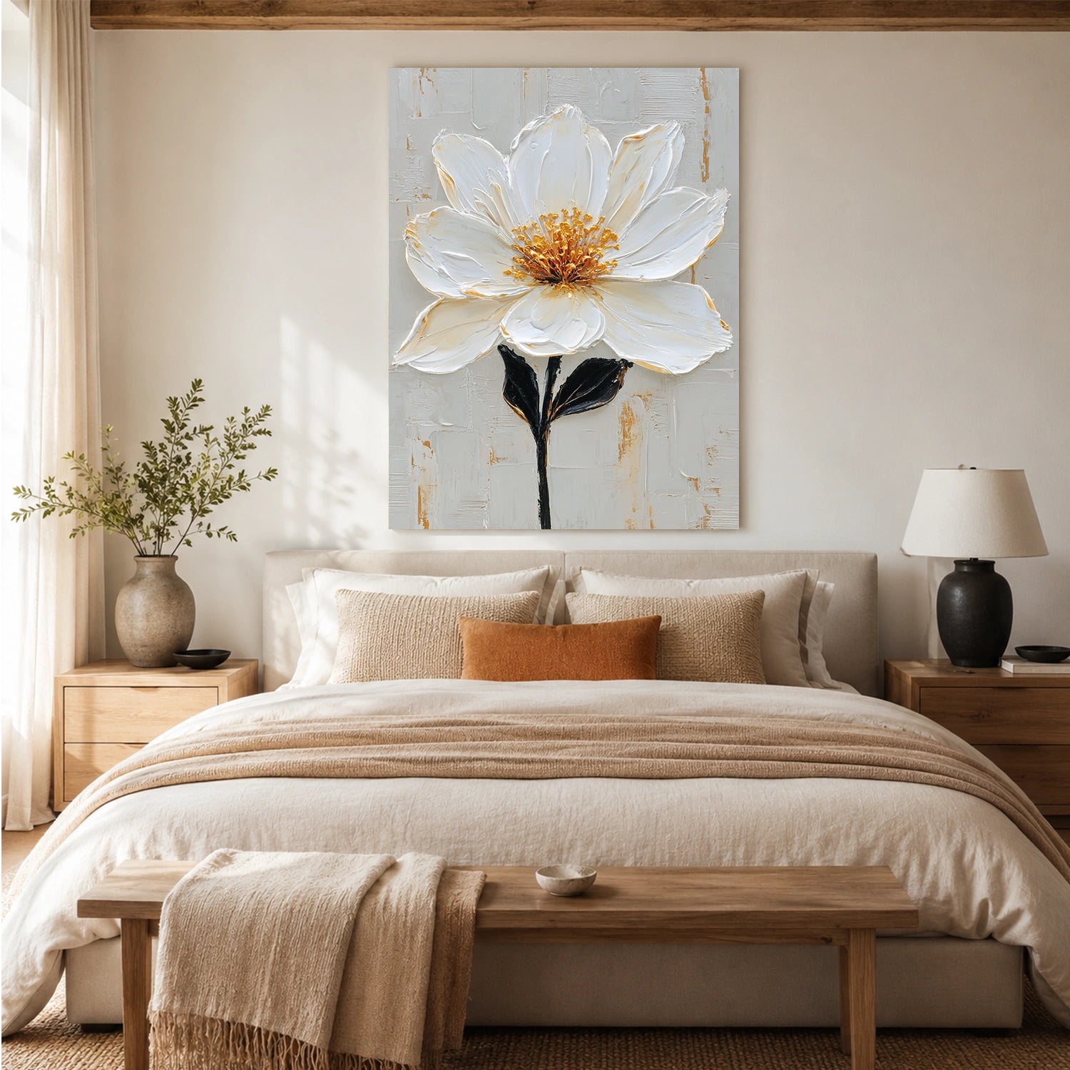 Flower & Tree Abstract Textured Wall Art #ML259