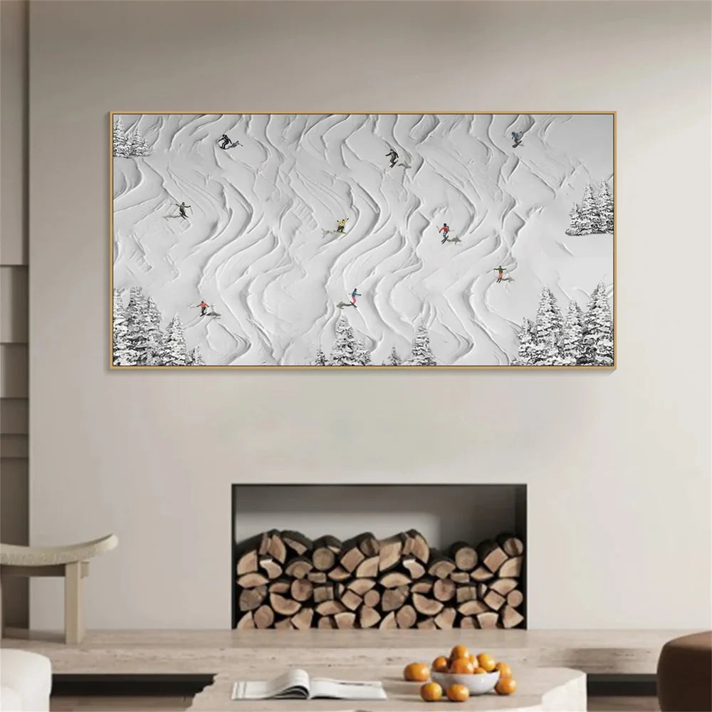 White Sport Art Minimalist Textured Wall Art #SA002