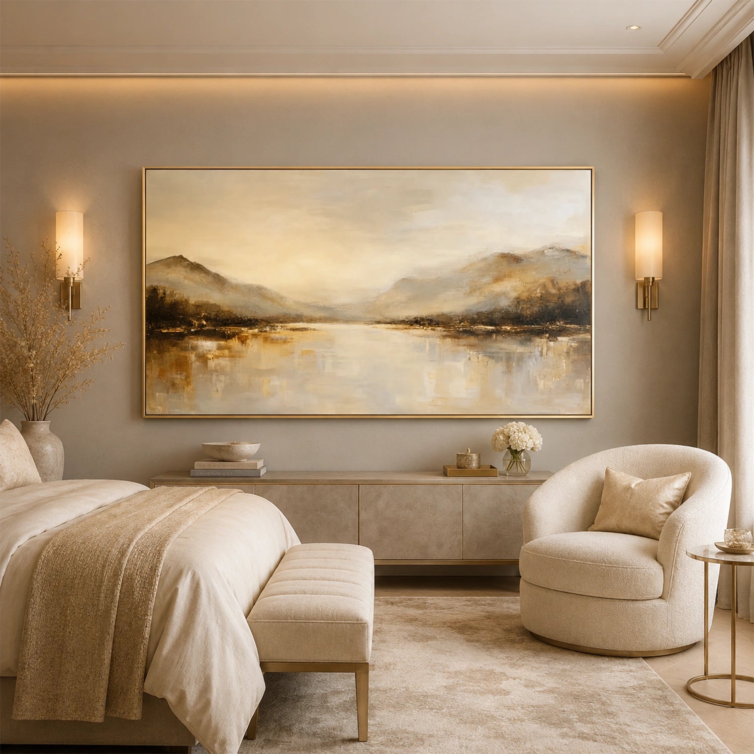 Abstract Mountain Canvas Art #MM407