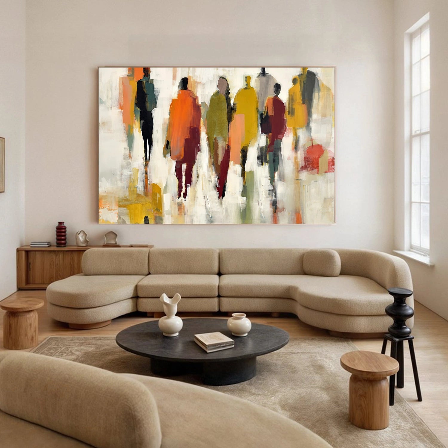 Colorful Abstract Portrait Wall Art #AP088