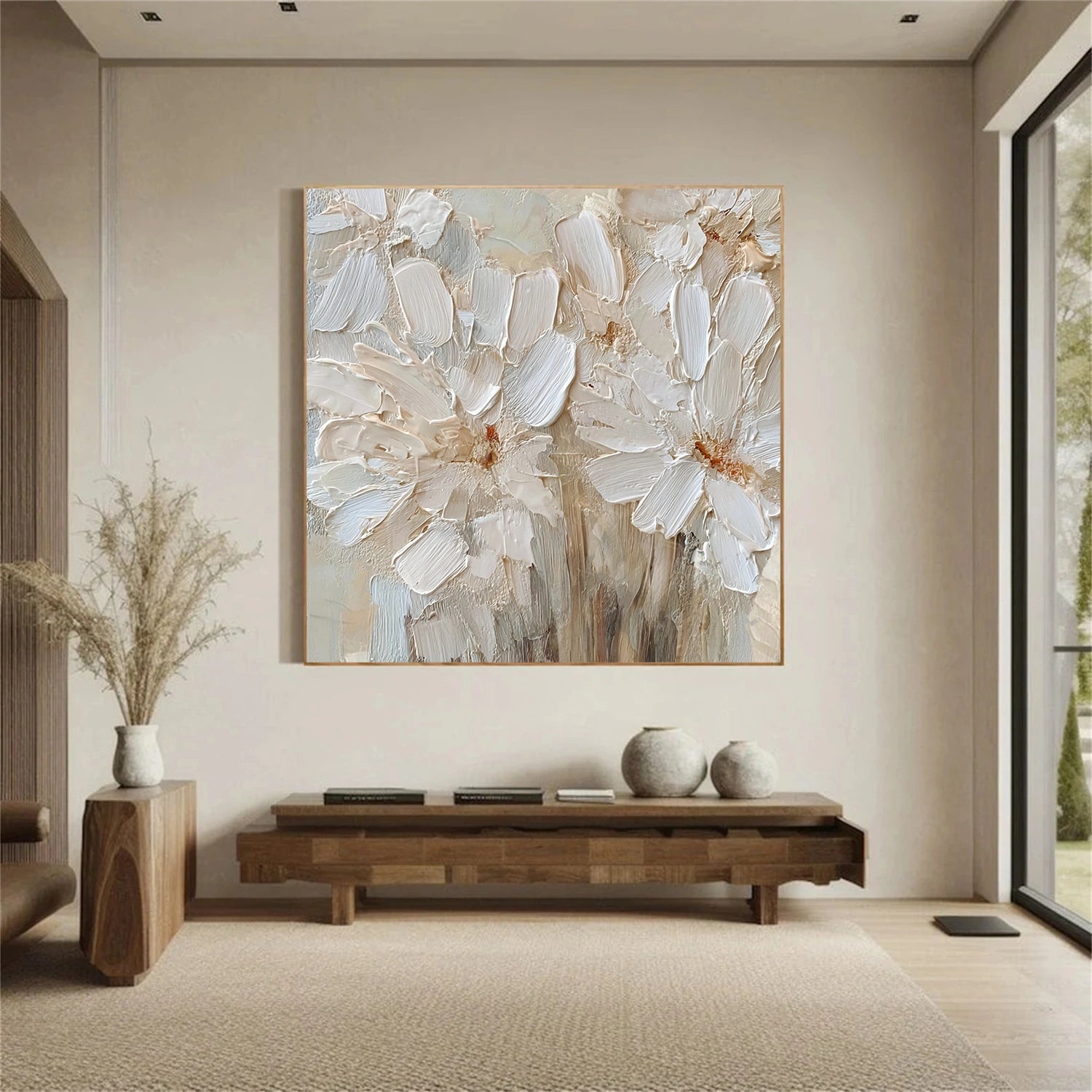 Flower & Tree Abstract Textured Wall Art #ML238