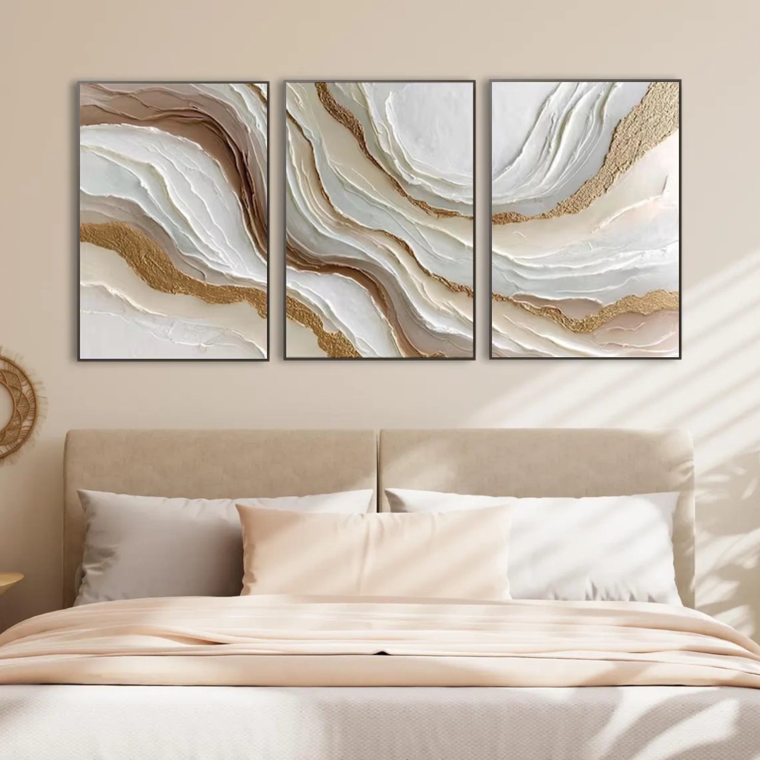 Abstract Textured Canvas Art Set of 3 #WS882