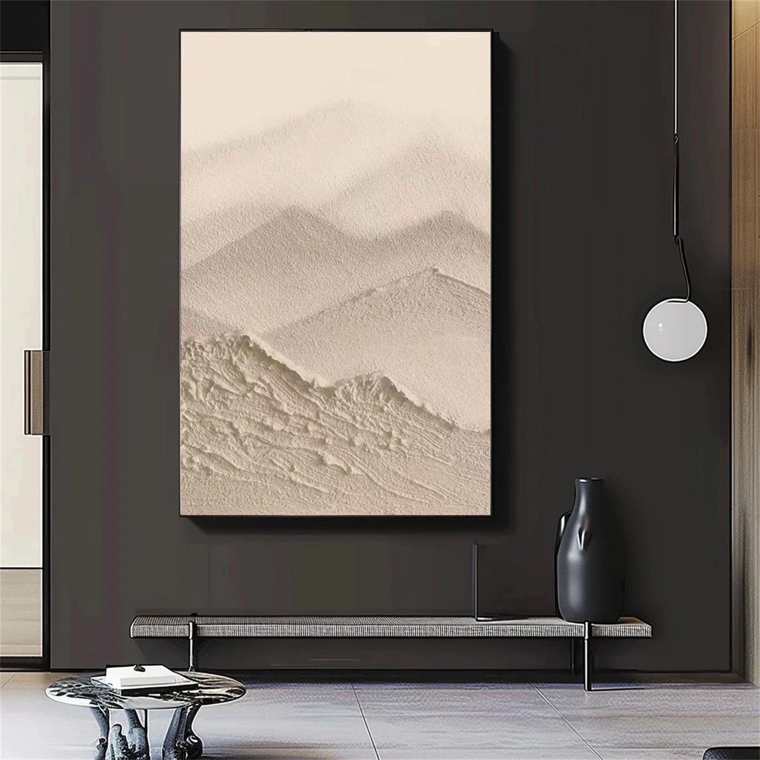 Minimalist Brown & Beige Art  #MB013