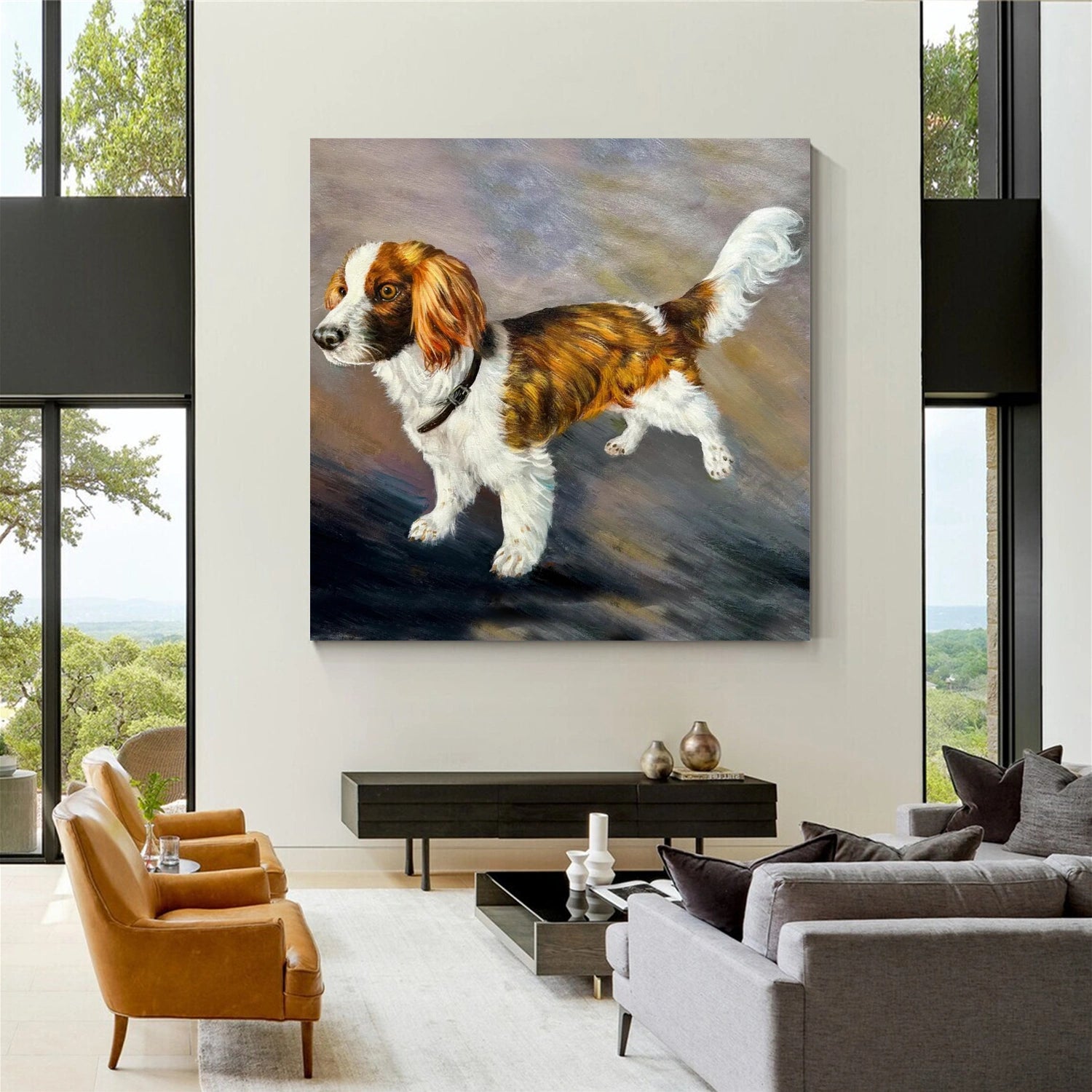 Abstract Animal Dog Wall Art #AL097