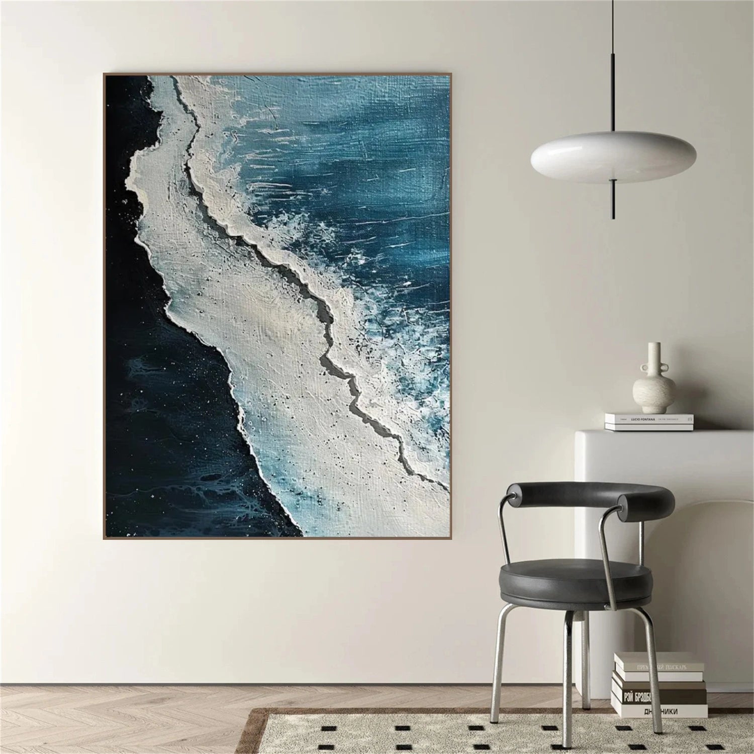 Sea & Sky Abstract Textured Wall Art #MS172