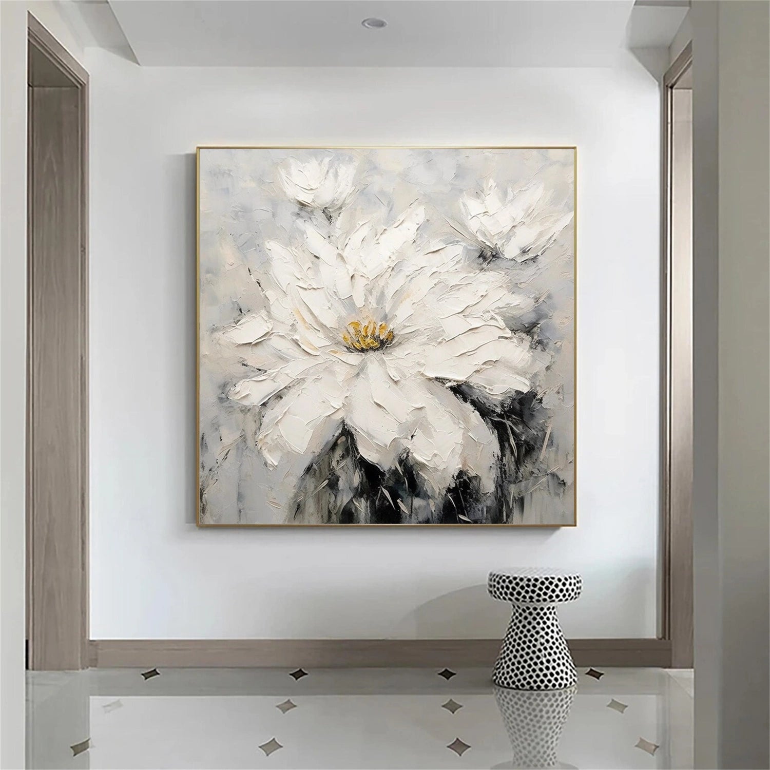 Flower & Tree Abstract Textured Wall Art #ML109