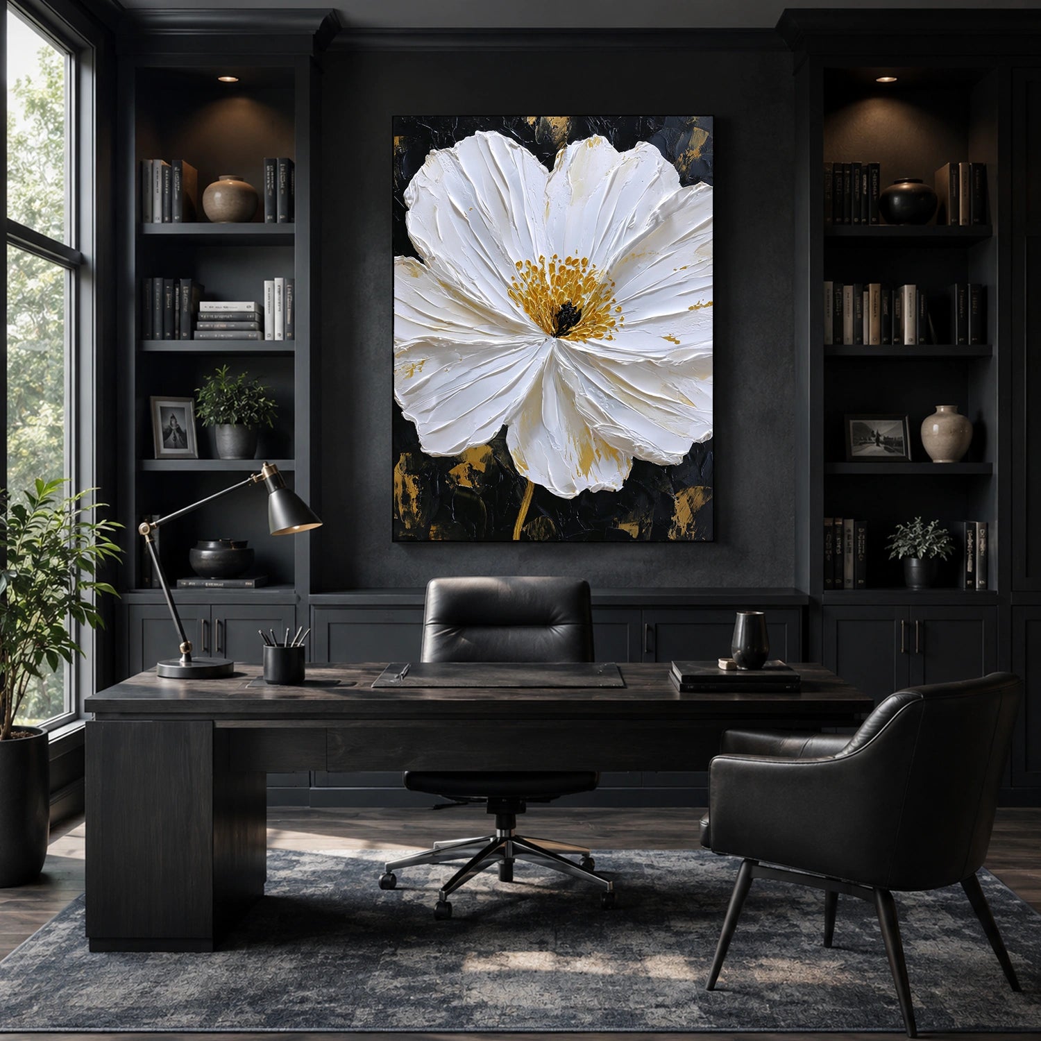 Flower & Tree Abstract Textured Wall Art #ML260