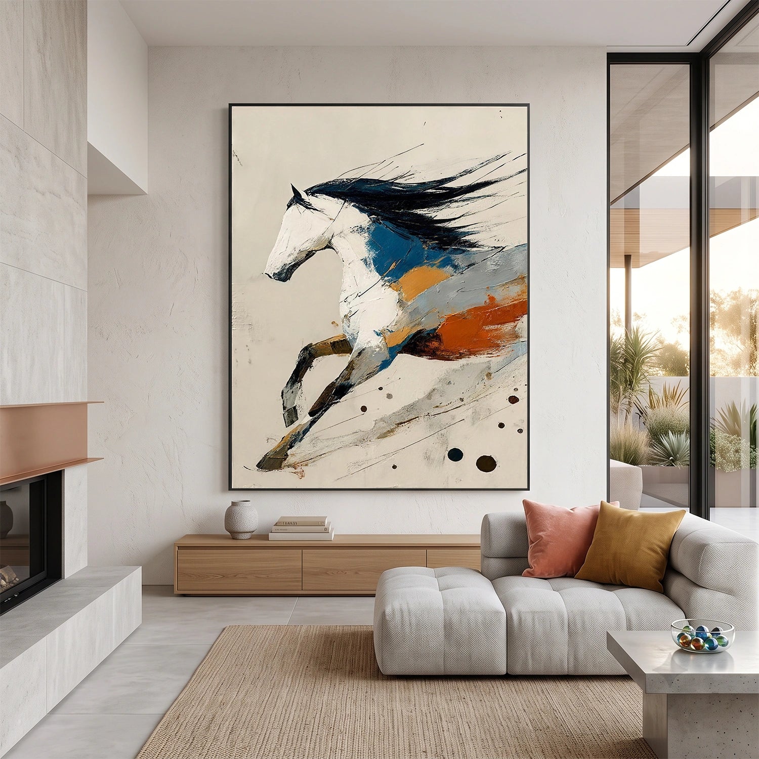 Abstract Animal Horse Wall Art #AL210