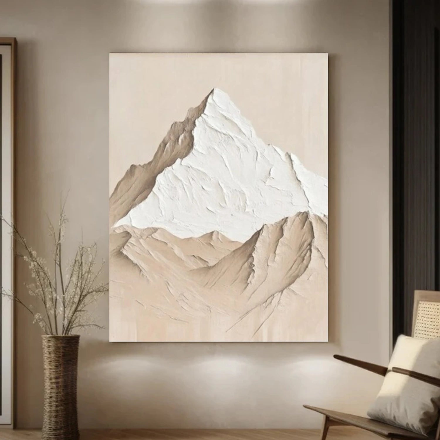 Minimalist Mountain Textured Canvas Art #MM352