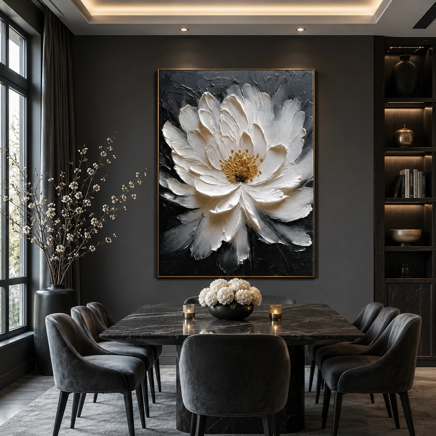Flower & Tree Abstract Textured Wall Art #ML258