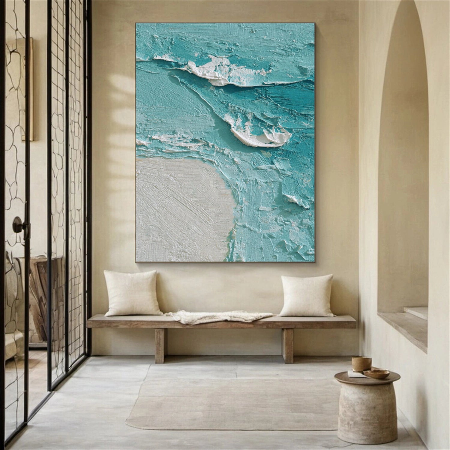Sea & Sky Abstract Textured Wall Art #MS148