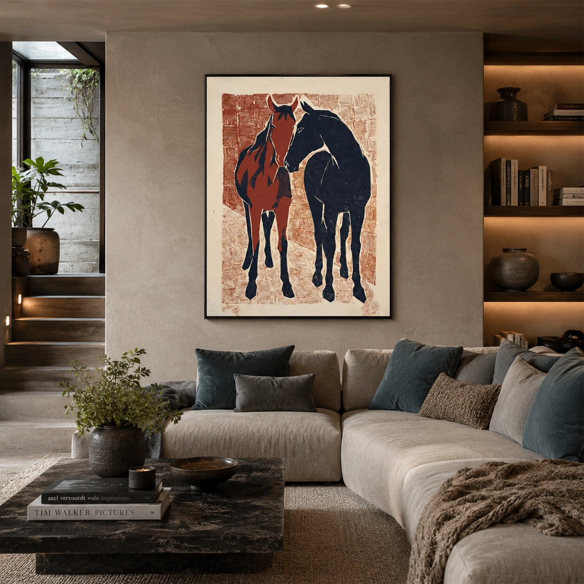 Abstract Animal Horse Wall Art #AL232