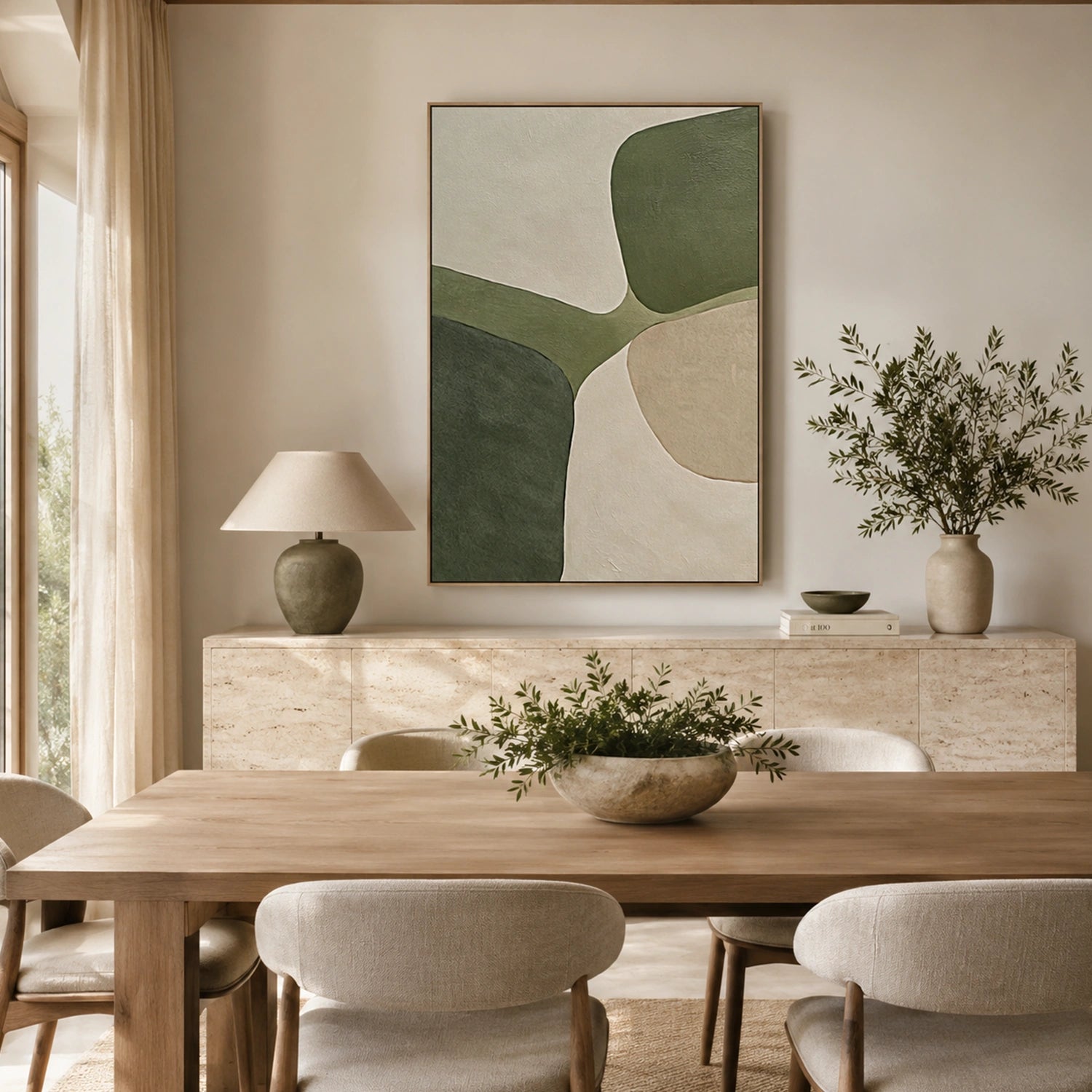 Green Minimalist Canvas Art #MM402