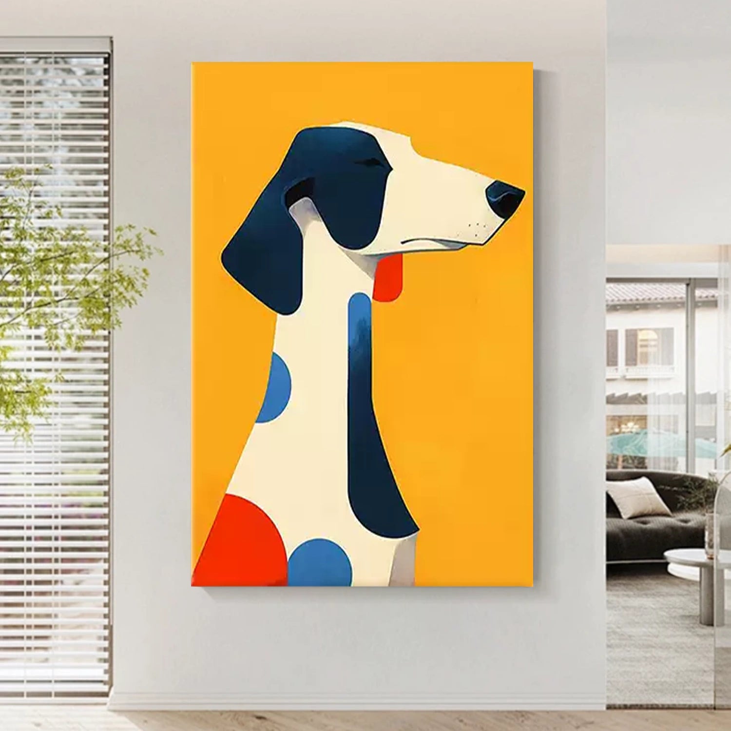 Abstract Animal Dog Wall Art #AL103