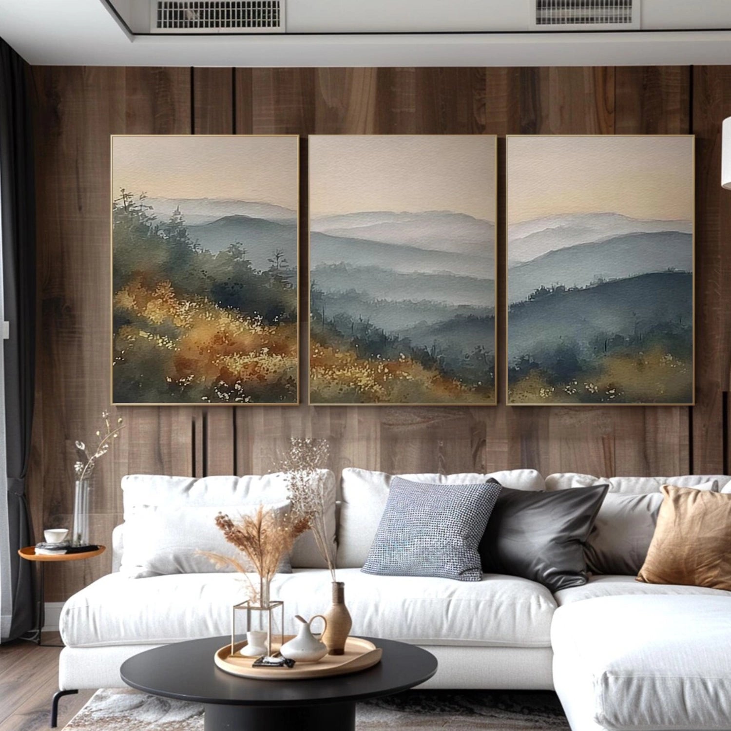 Flower & Tree Abstract Wall Art Set of 3 #ML156