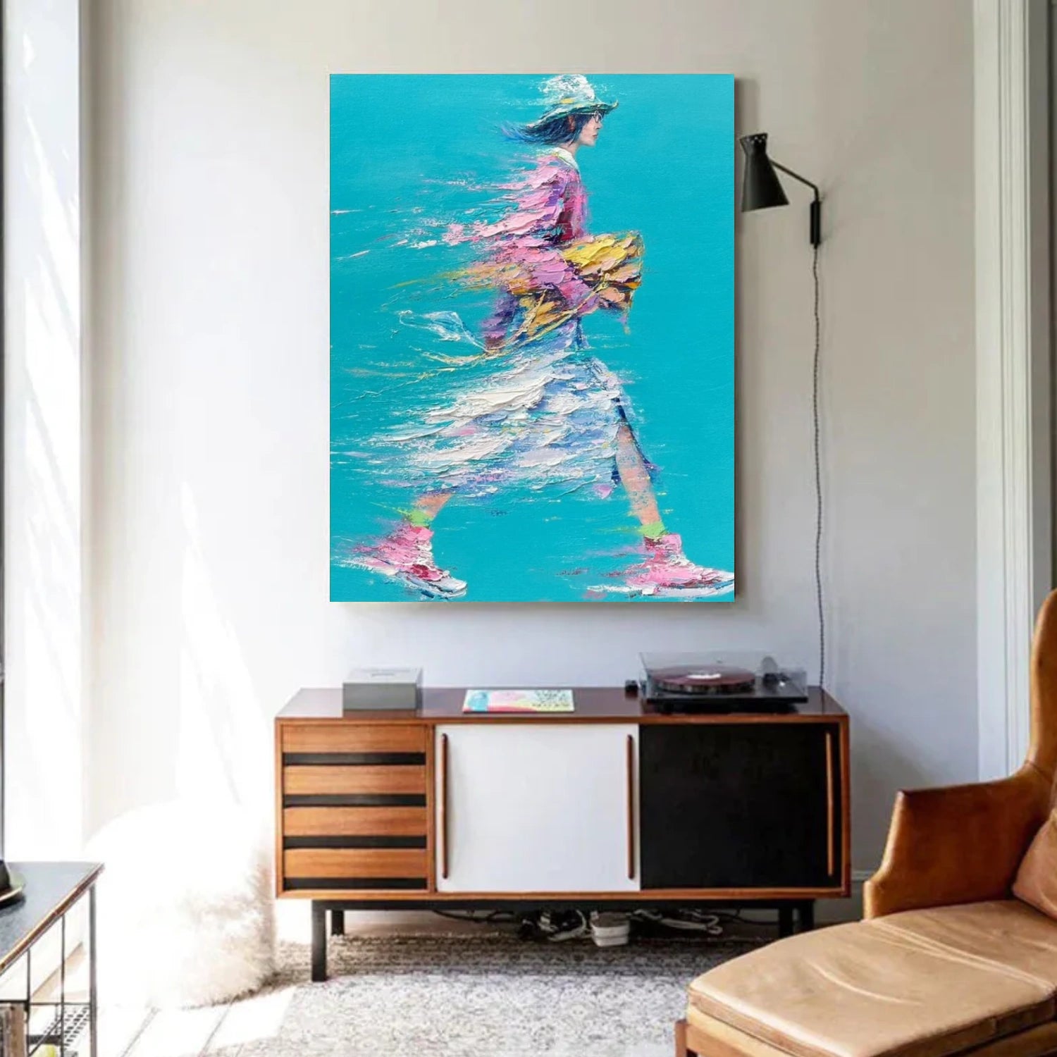 Abstract Portrait Textured Wall Art #AP072