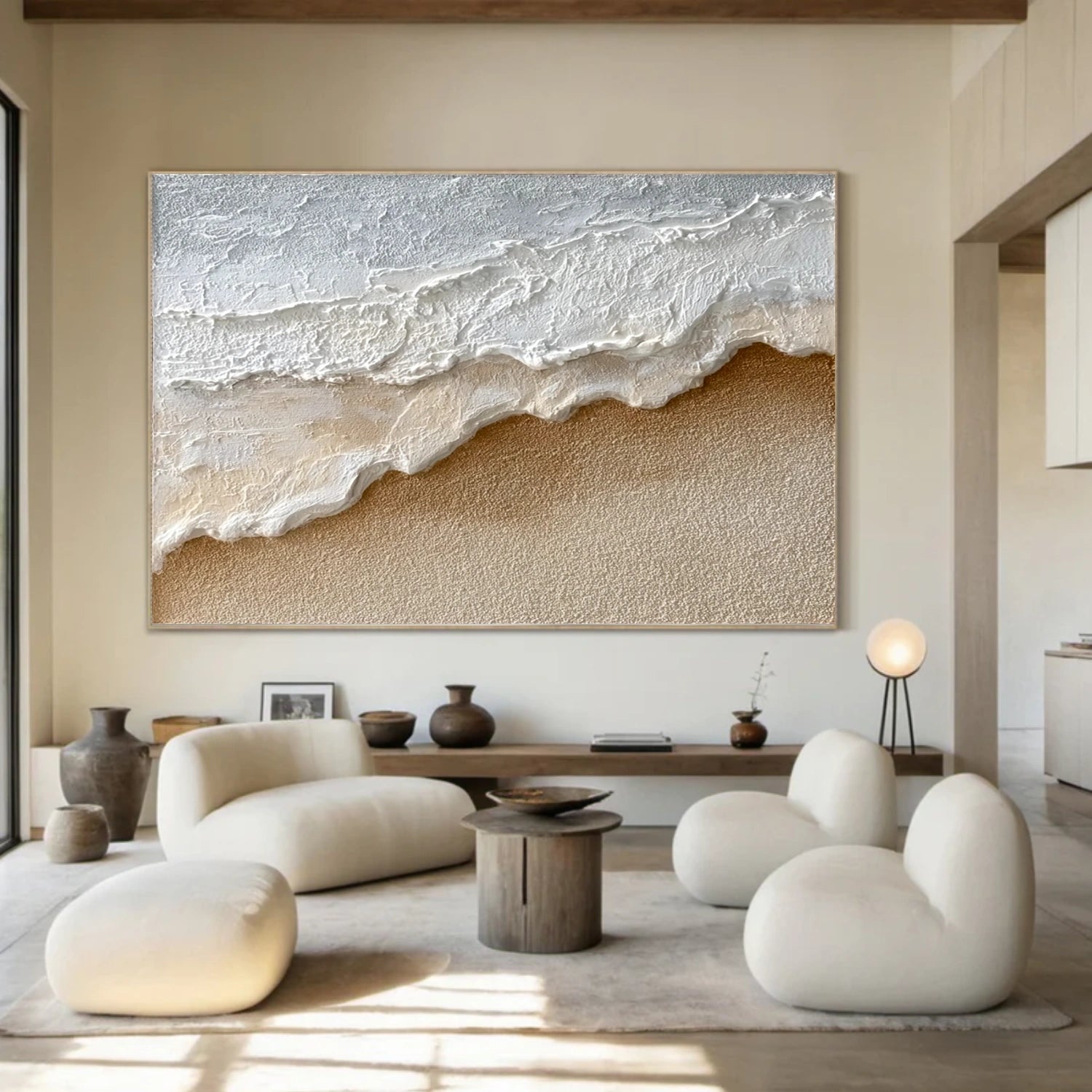 Sea & Sky Abstract Textured Wall Art #MS214